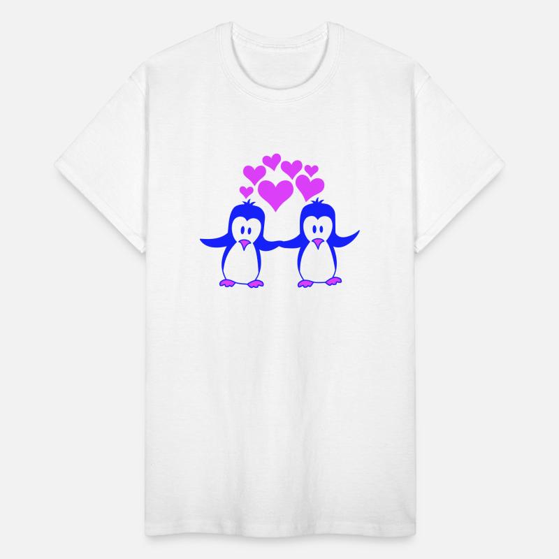 Two Penguins Couple Couple Love 2 In Love Hearts