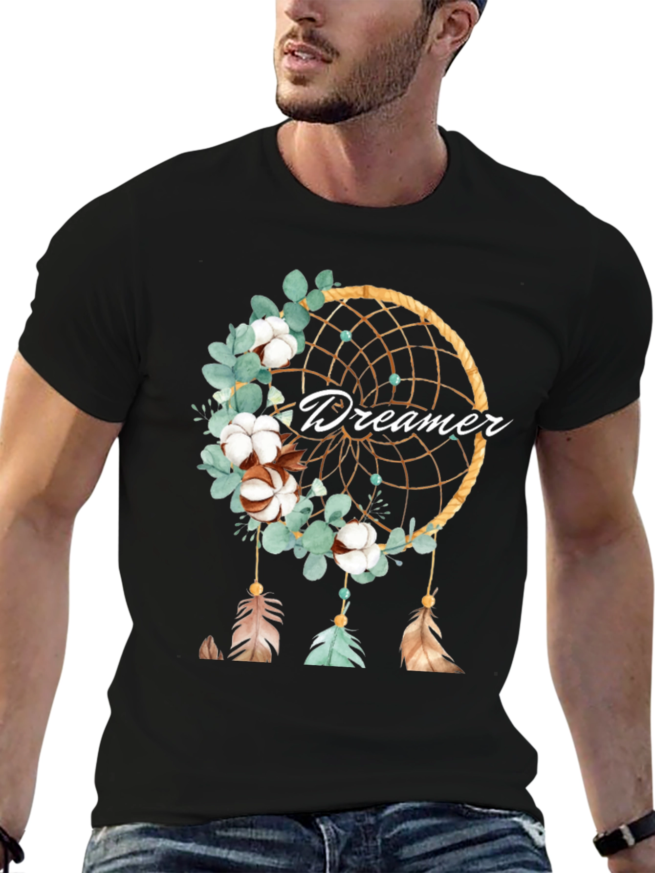 Dreamer Dreamcatcher T-Shirt Boho Style