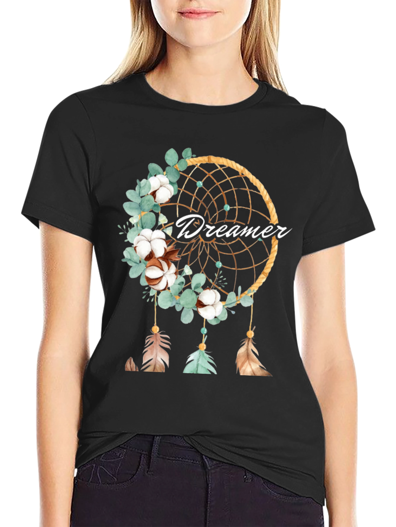 Dreamer Dreamcatcher T-Shirt Boho Style