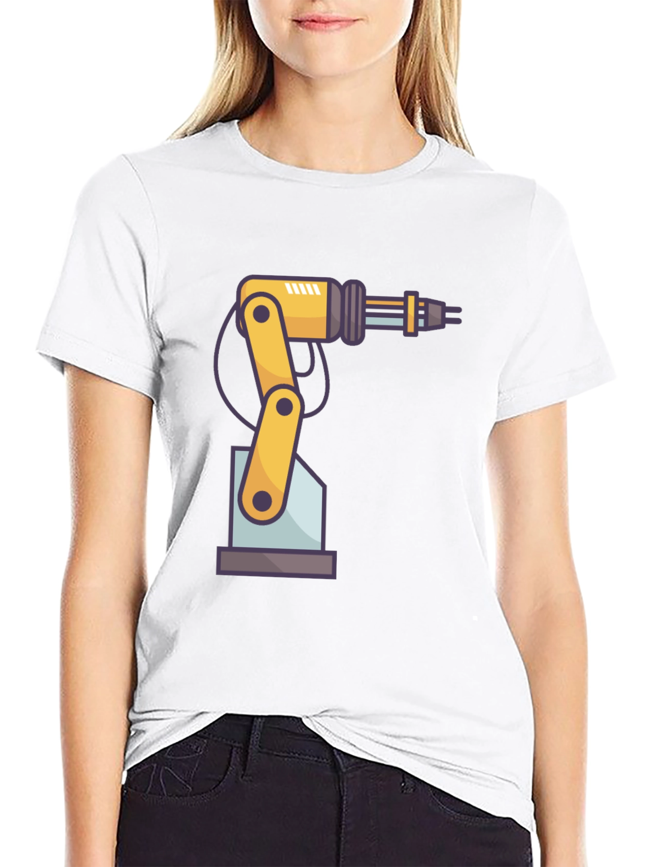 Robotic Arm Graphic T-Shirt - Cool Tech Design