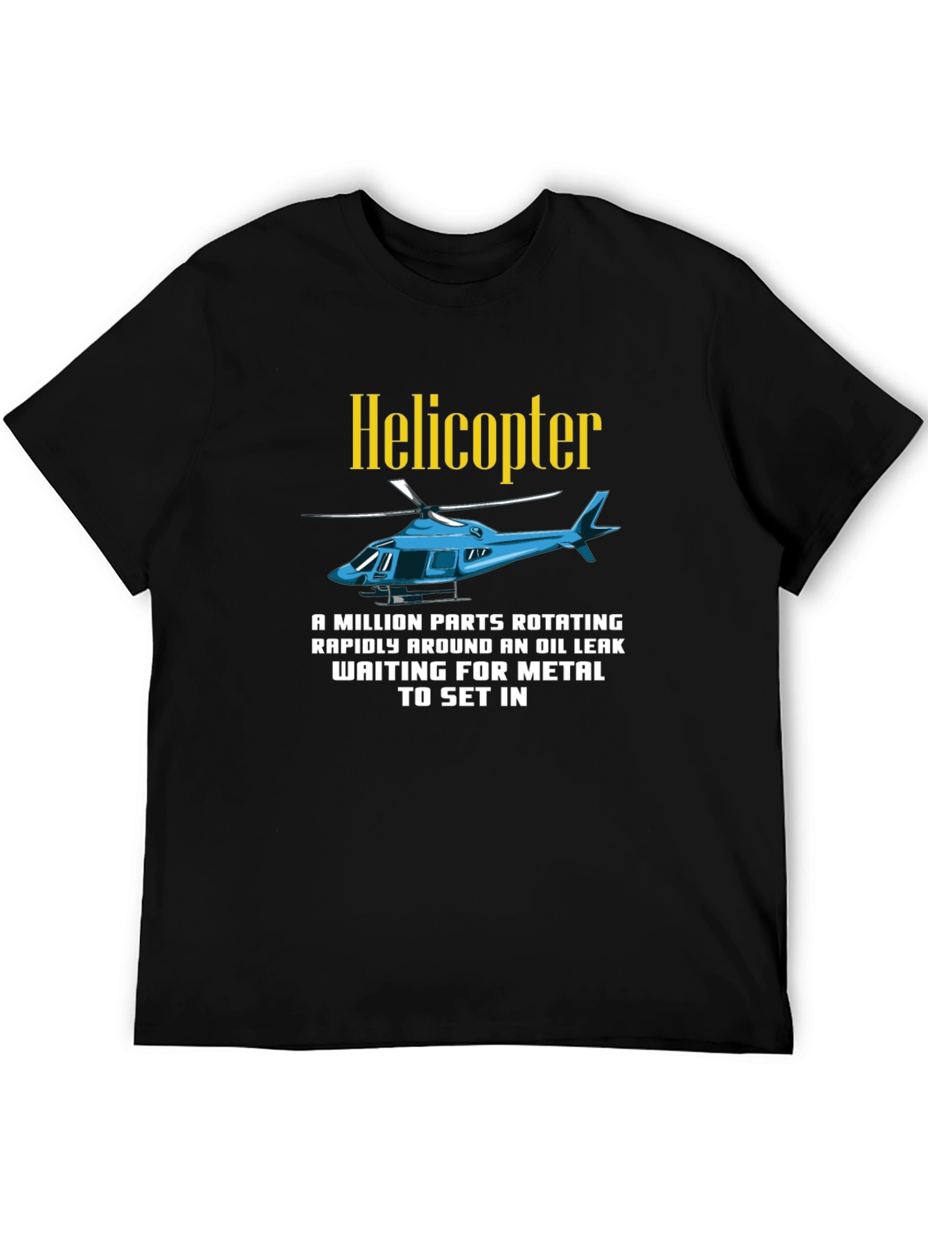 Helicopter Parts Rotating Mens T-Shirt