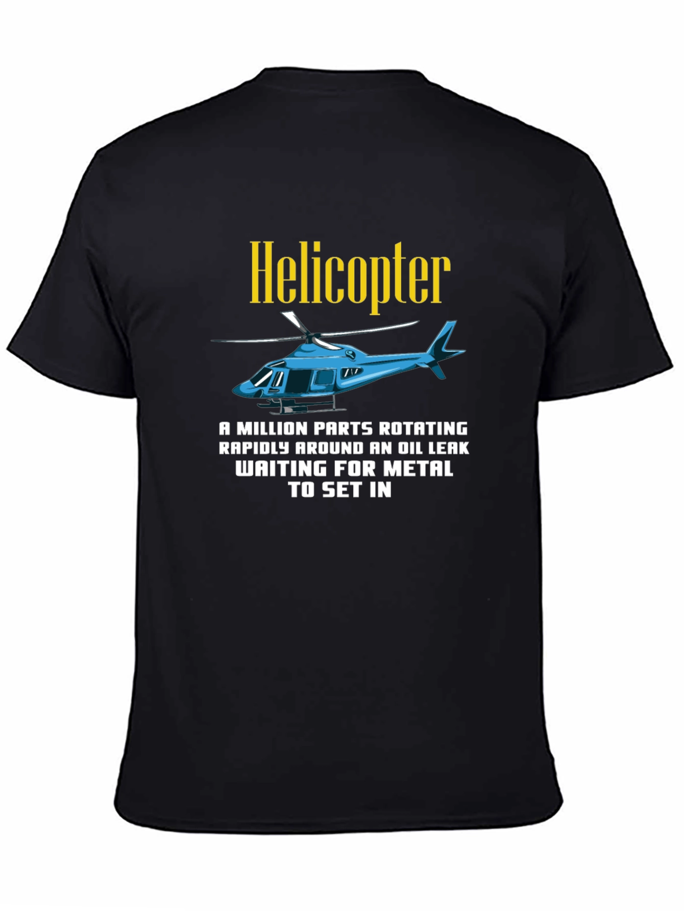 Helicopter Parts Rotating Mens T-Shirt