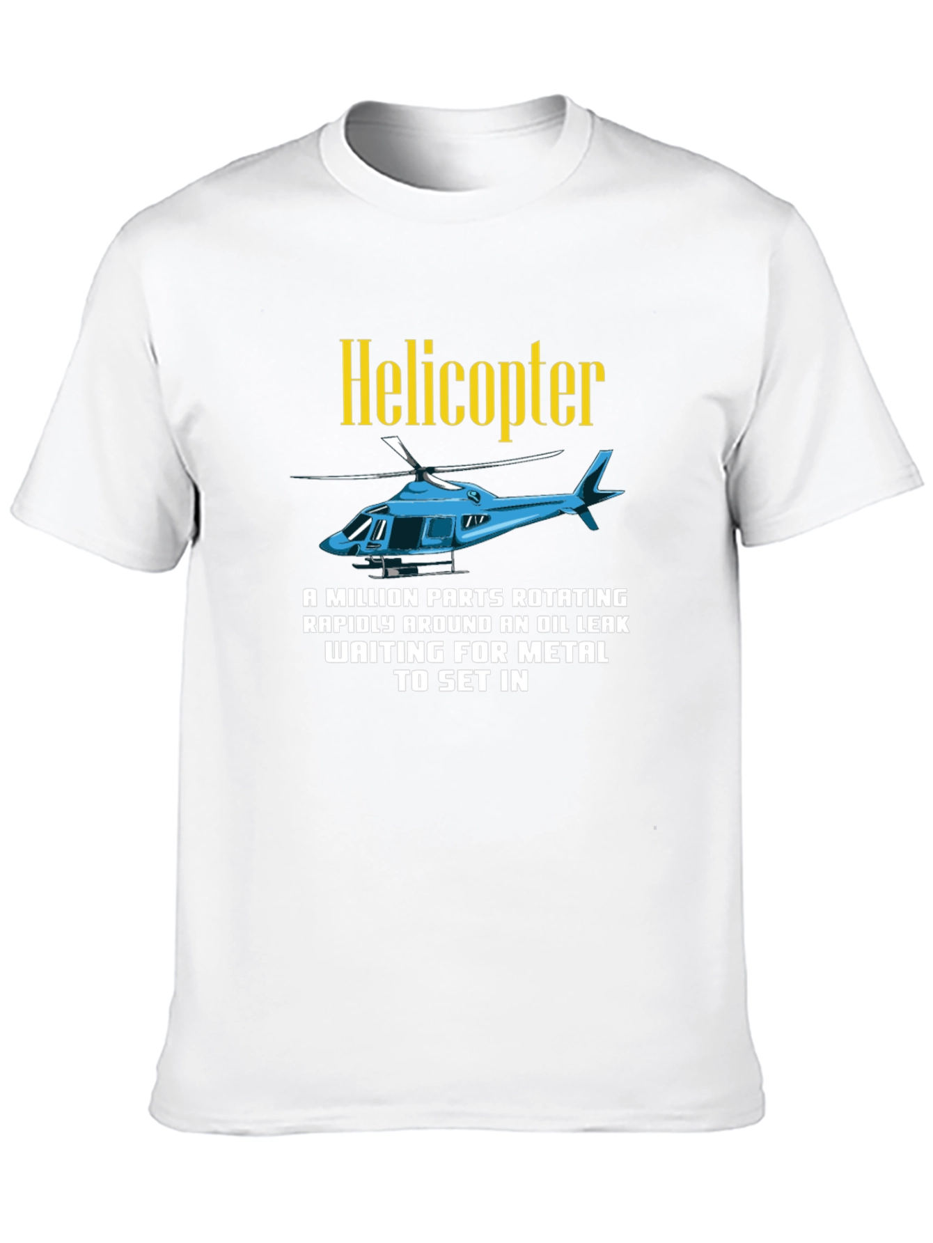 Helicopter Parts Rotating Mens T-Shirt