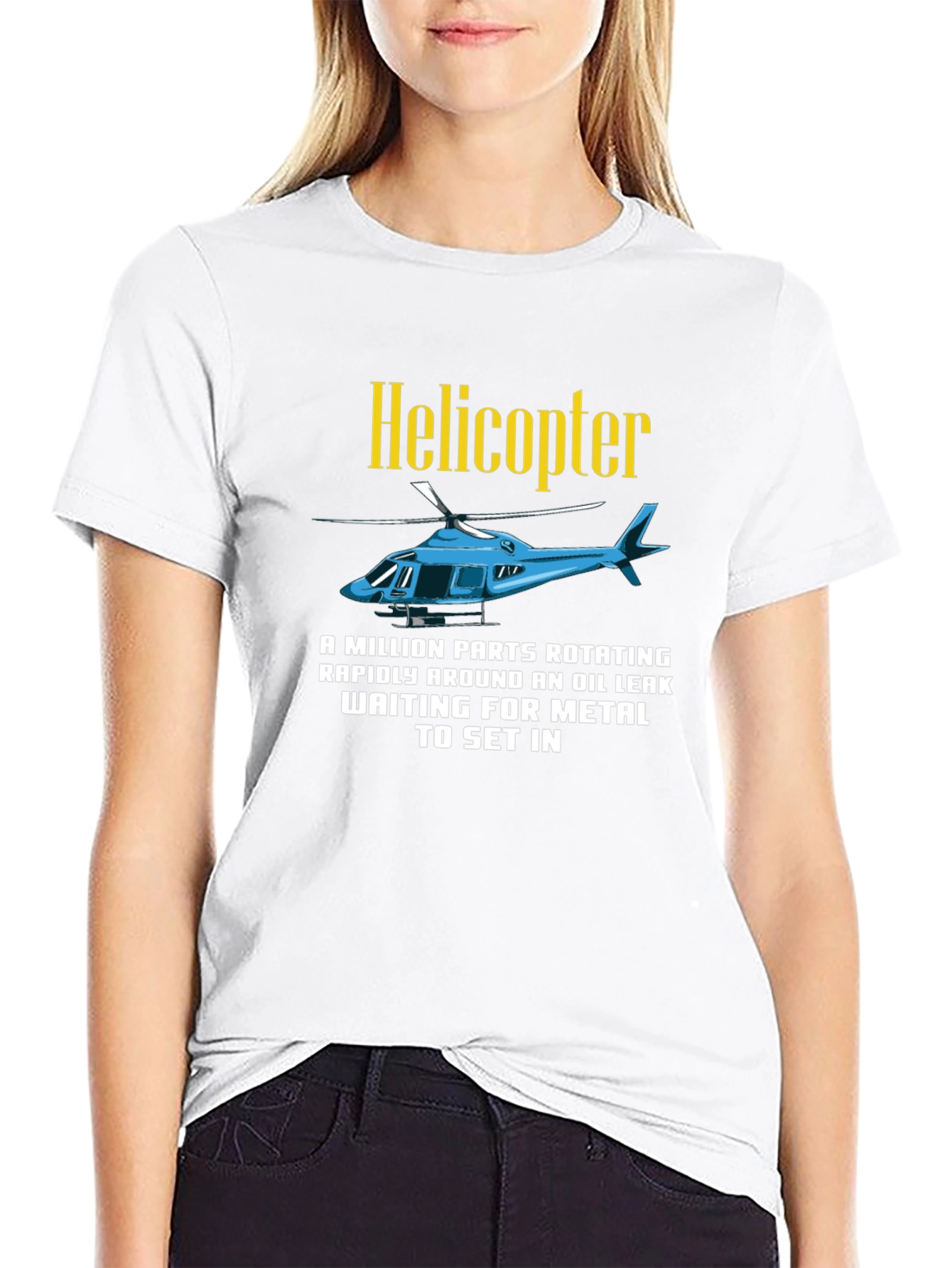 Helicopter Parts Rotating Mens T-Shirt