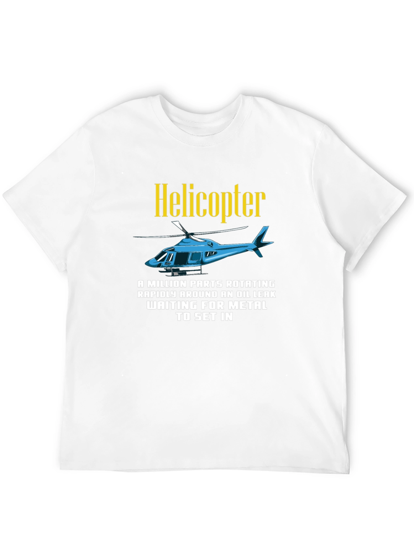 Helicopter Parts Rotating Mens T-Shirt