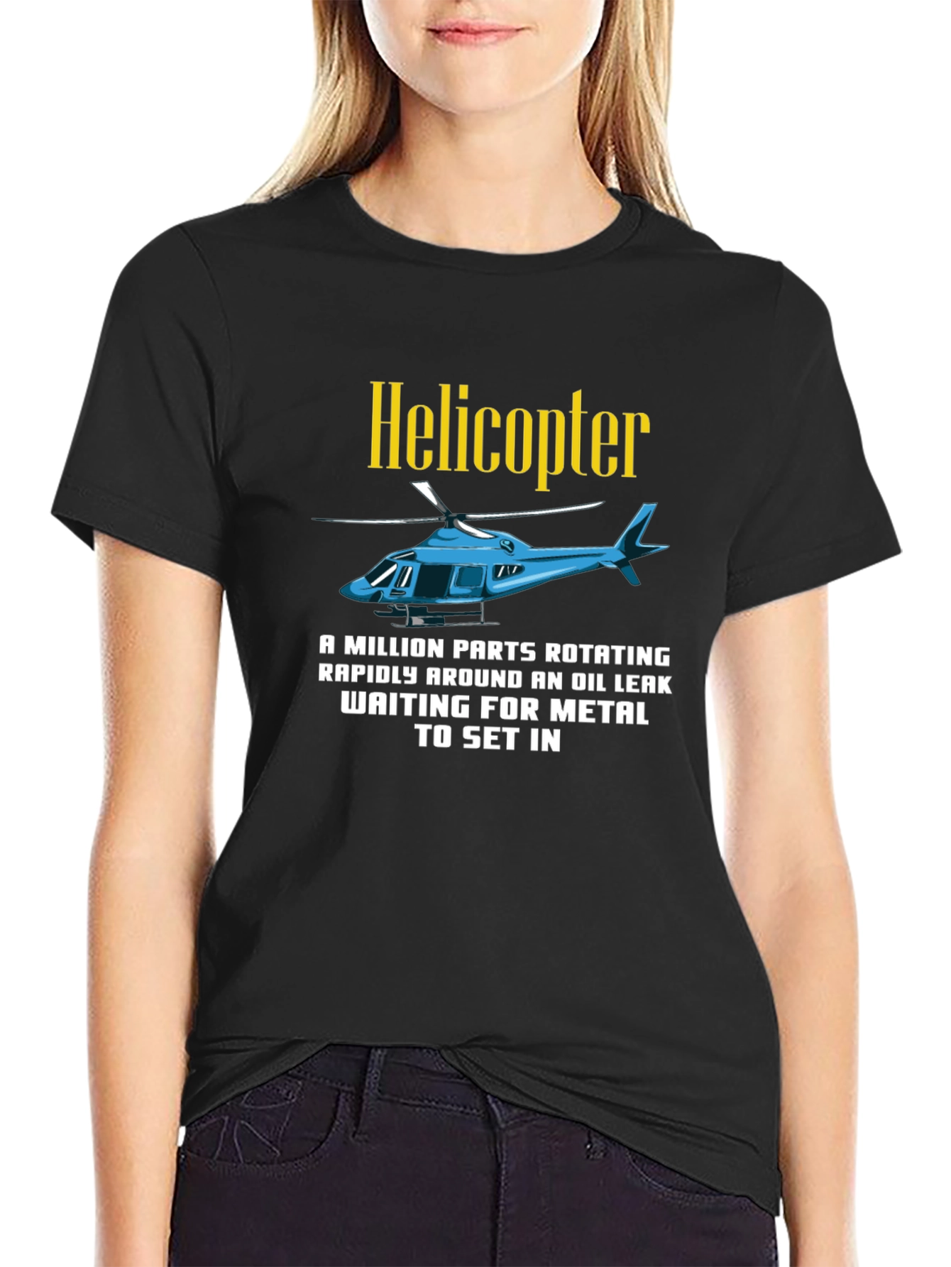 Helicopter Parts Rotating Mens T-Shirt