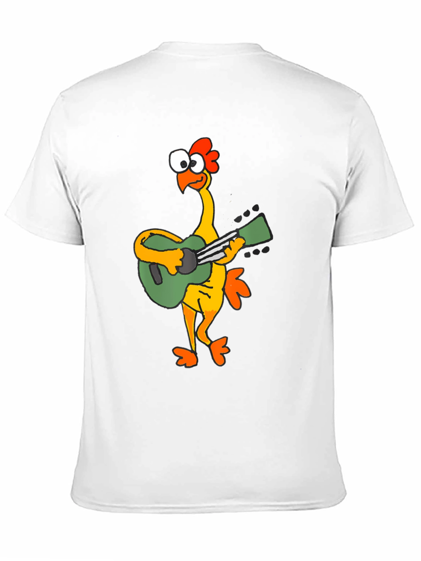 Funny Chicken Guitarist Graphic Tee