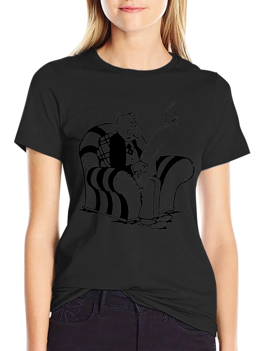 Cartoon Character Reading T-Shirt