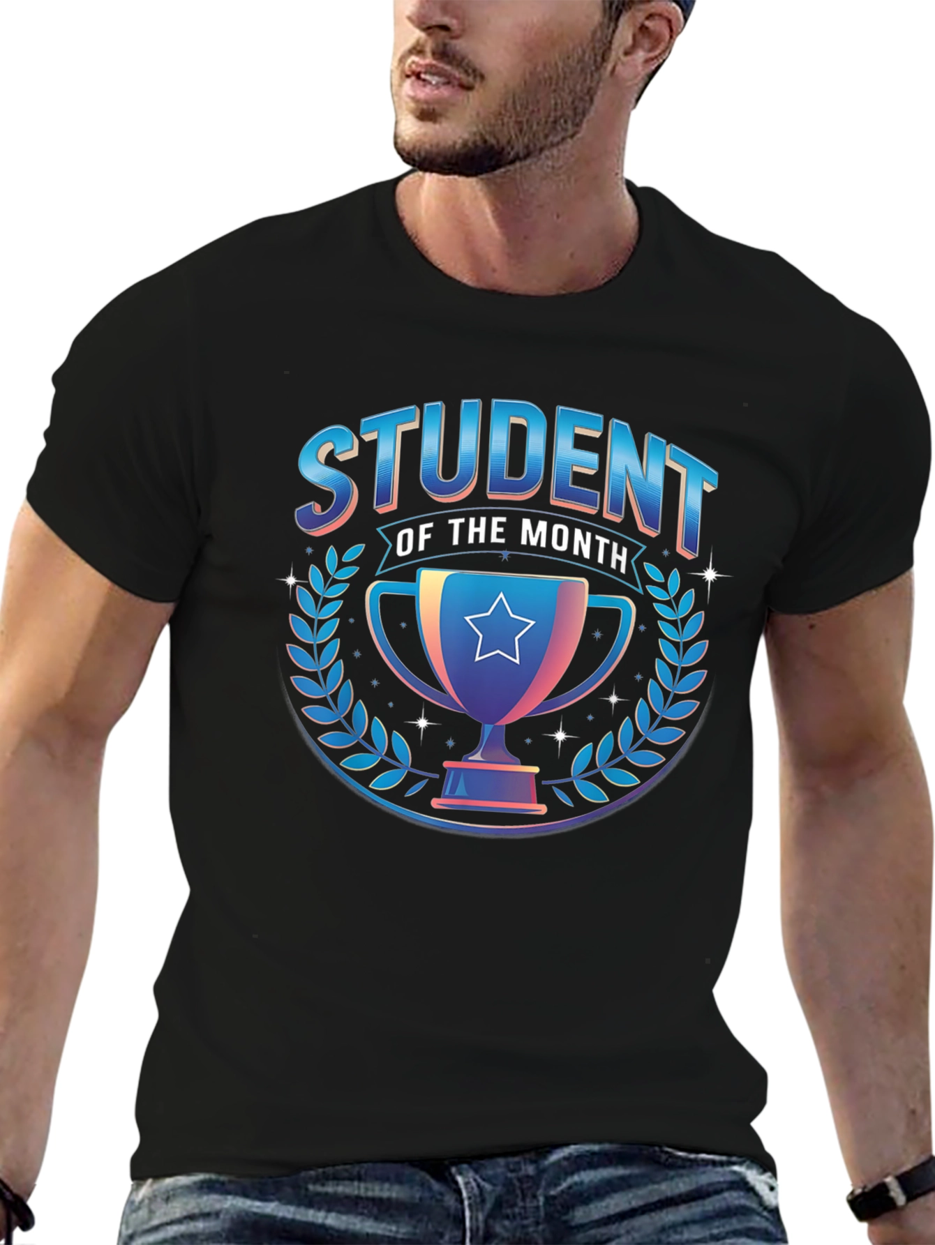 Student of the Month Black Graphic Tee