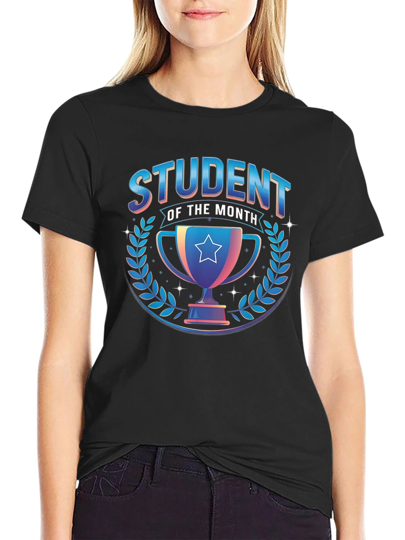 Student of the Month Black Graphic Tee
