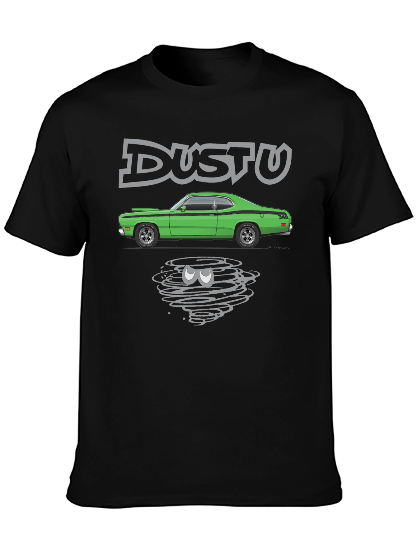 Duster Car Graphic Black T-Shirt