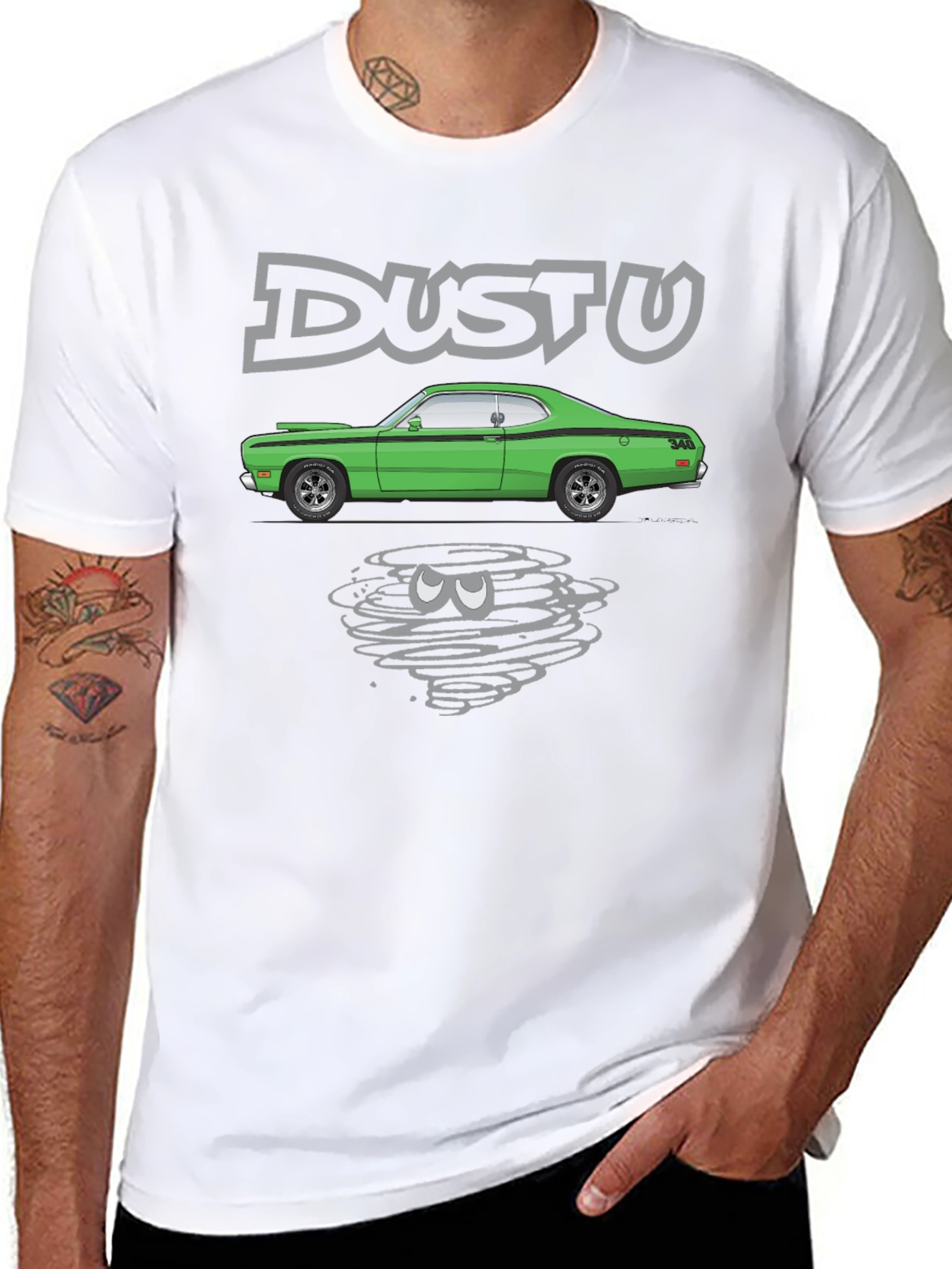 Duster Car Graphic Black T-Shirt