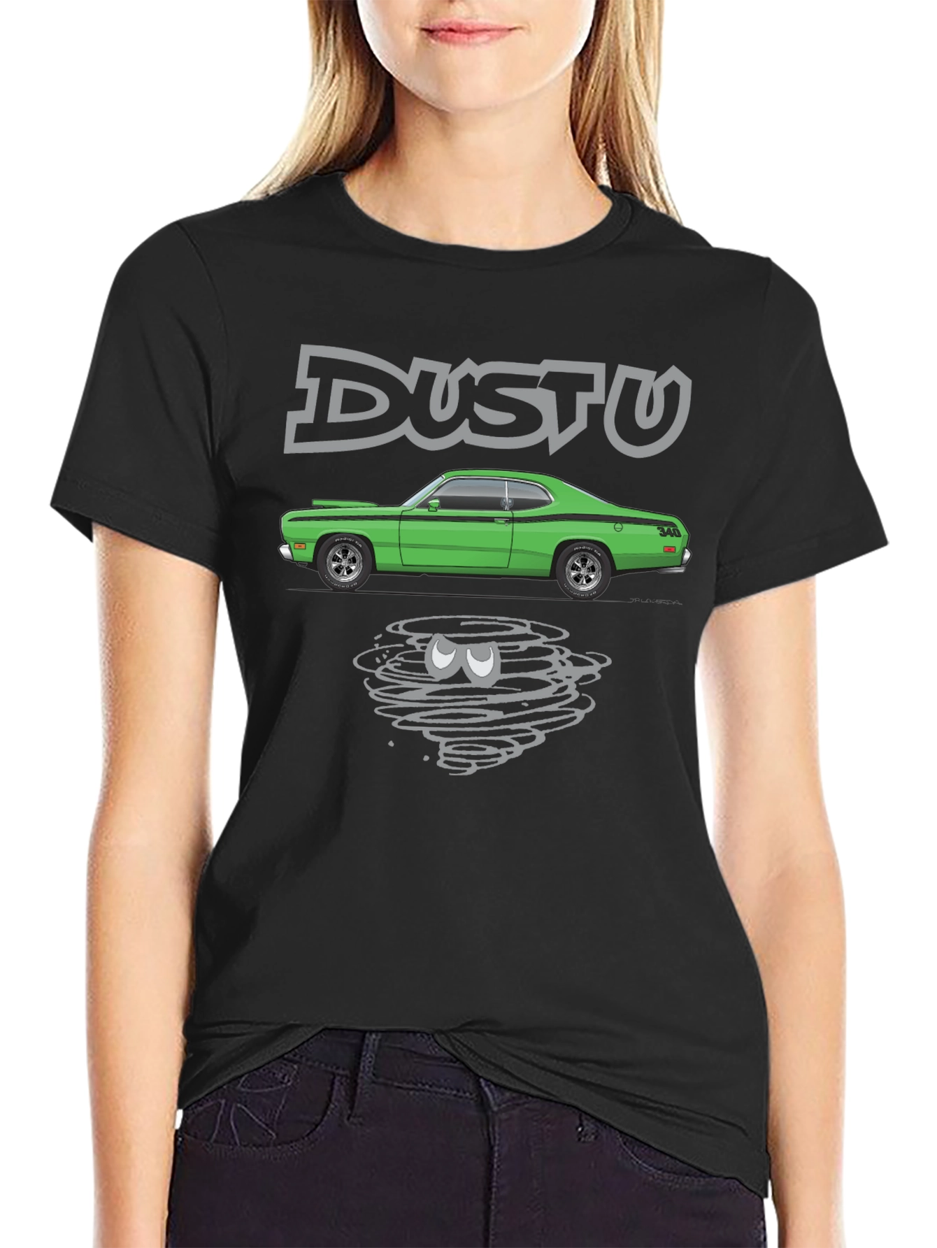 Duster Car Graphic Black T-Shirt