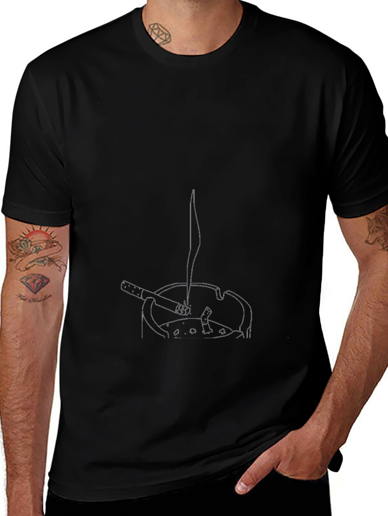 Ashtray Graphic T-Shirt - Smokers Fashion Tee