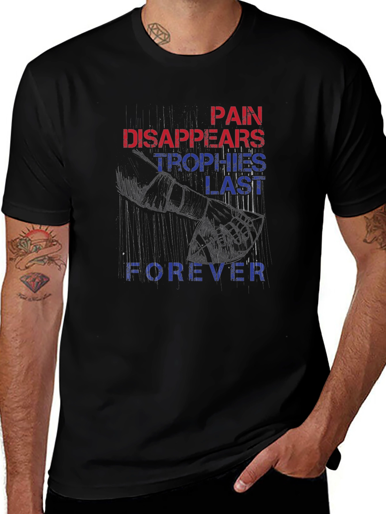 Pain Disappears Trophies Last Forever Graphic Tee