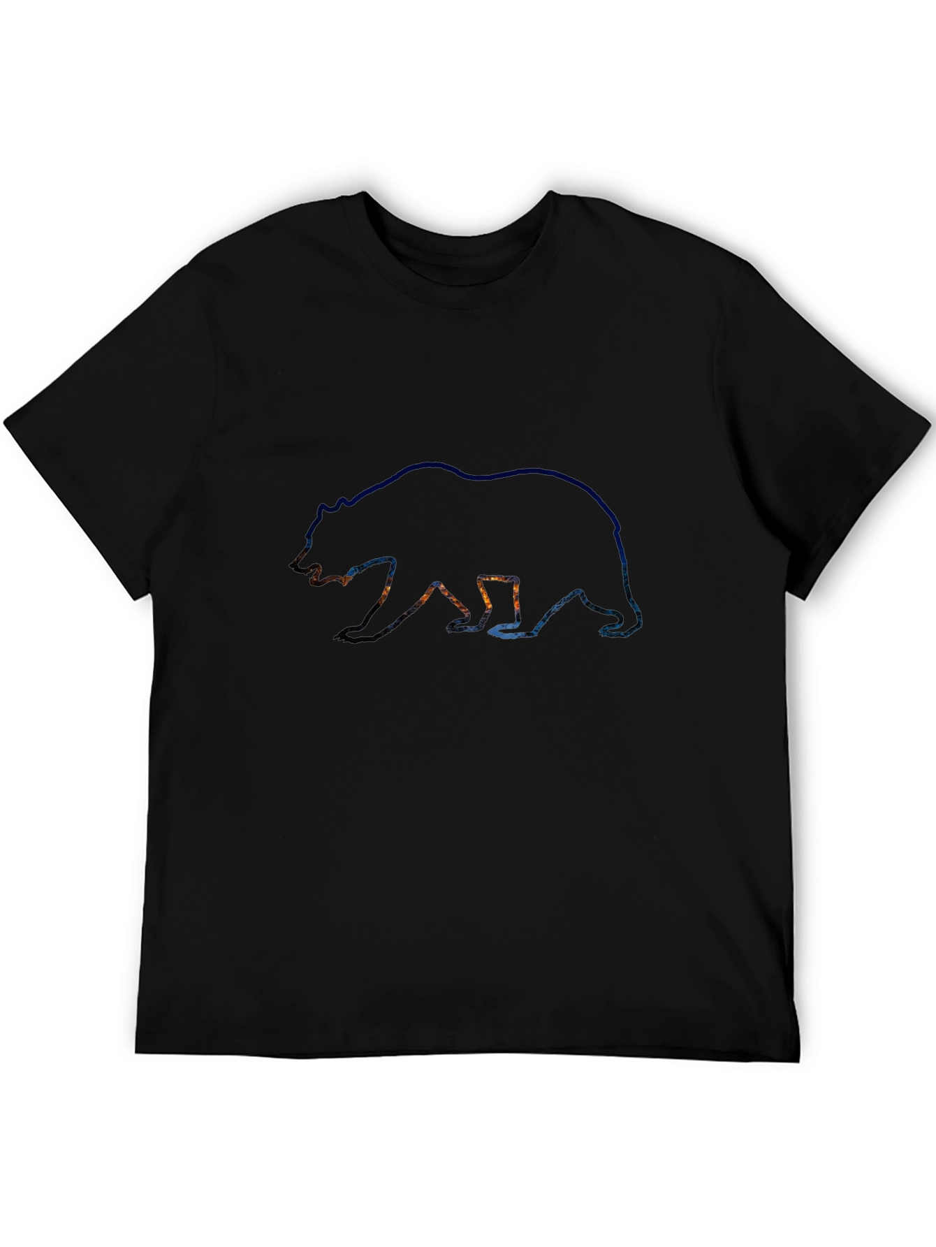 Bear Silhouette Graphic Tee - Mens Black T-Shirt