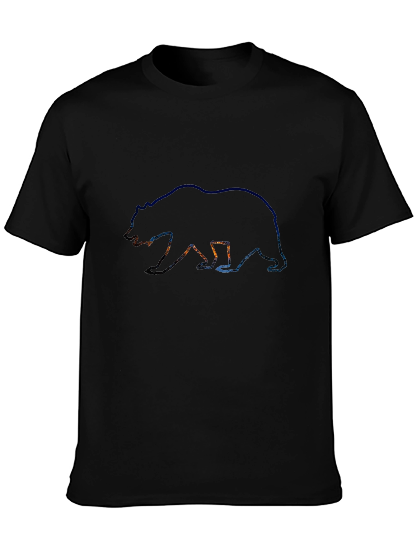Bear Silhouette Graphic Tee - Mens Black T-Shirt