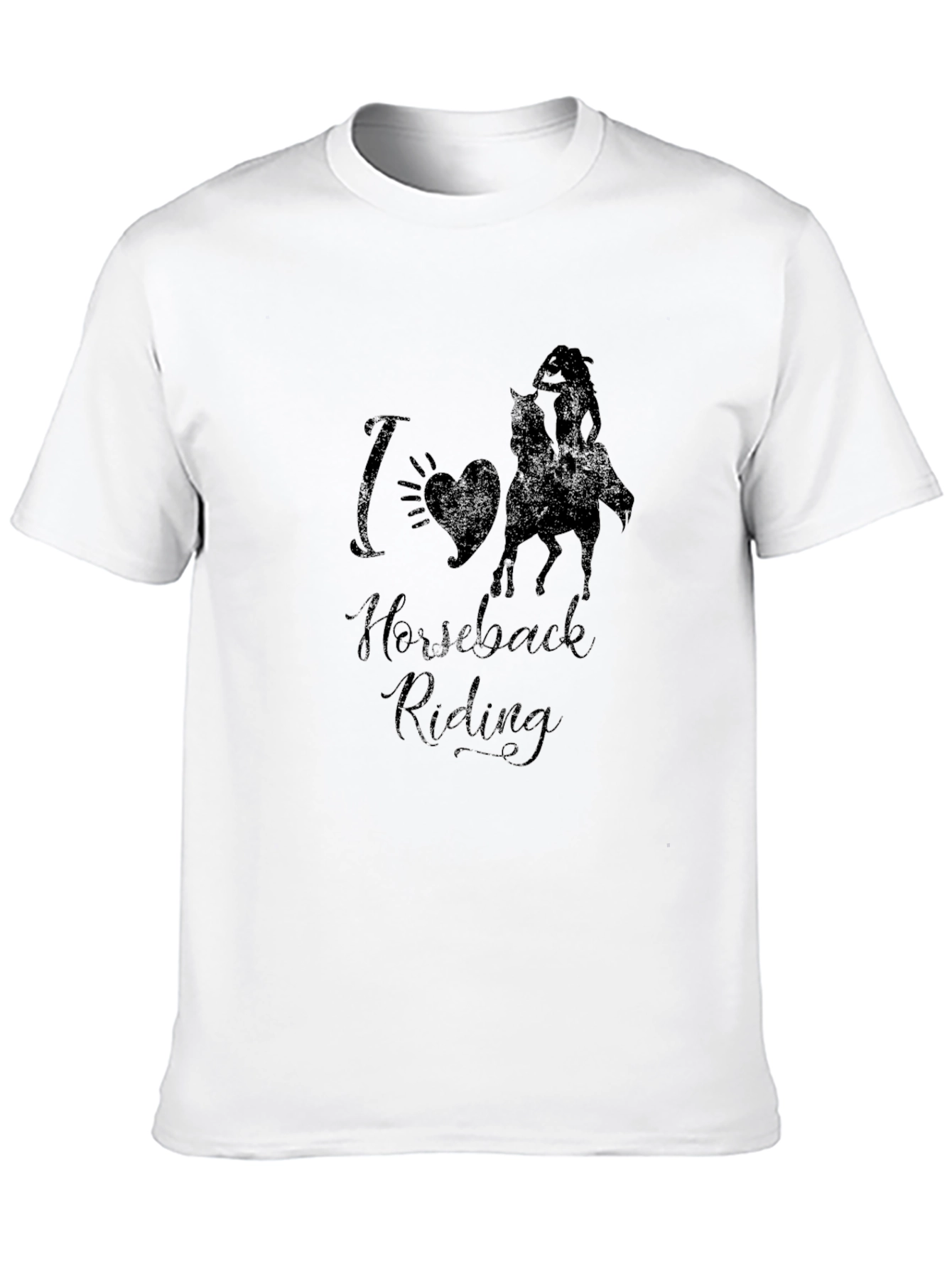 I Love Horseback Riding Black Graphic Tee