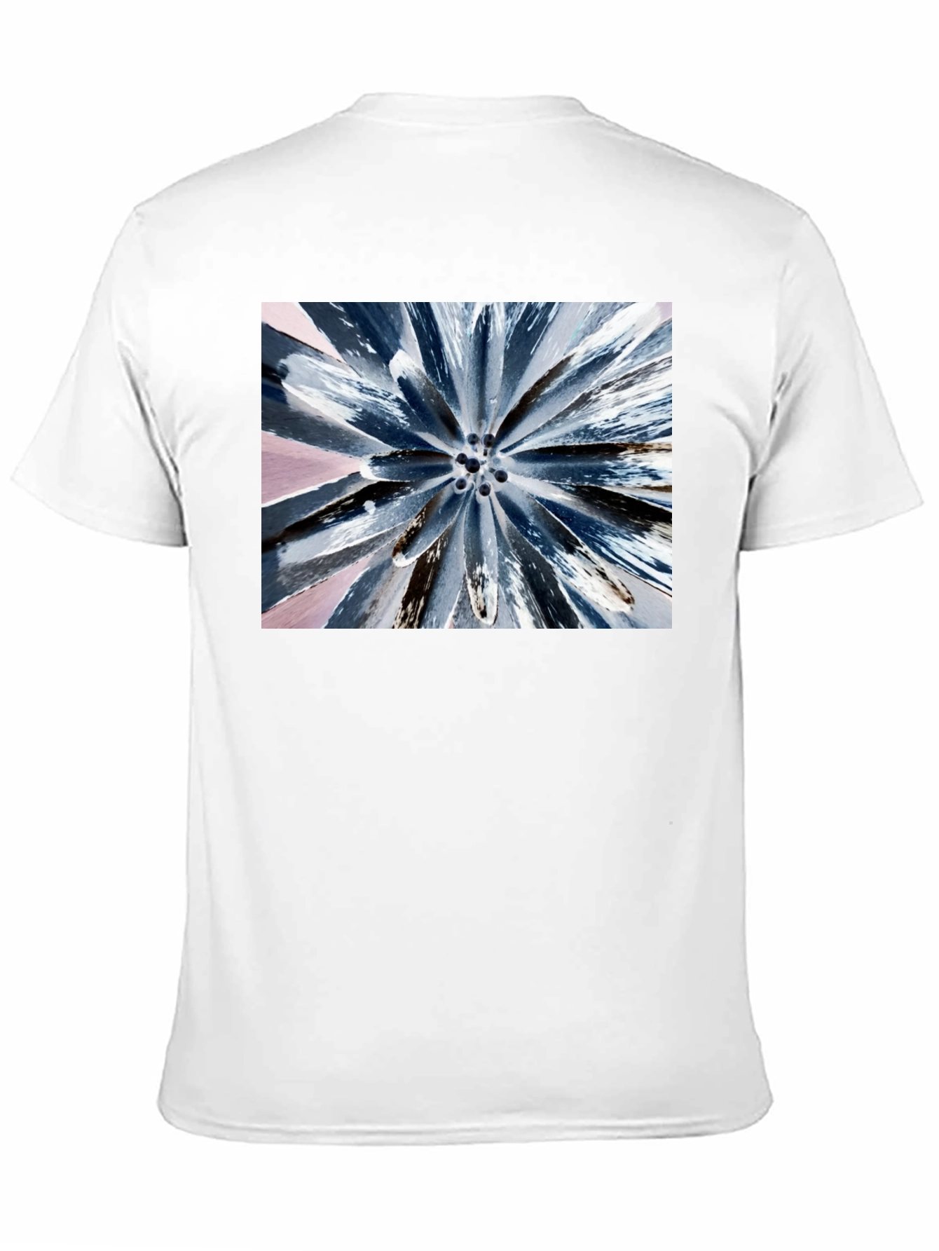 Abstract Burst Graphic Tee - Black Cotton Blend