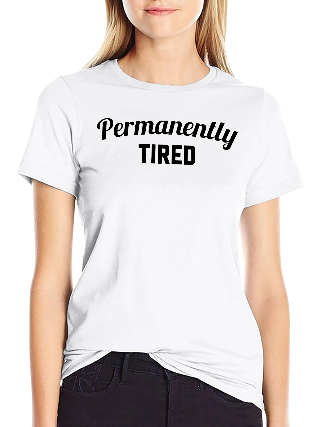 Permanently Tired Black Graphic Tee