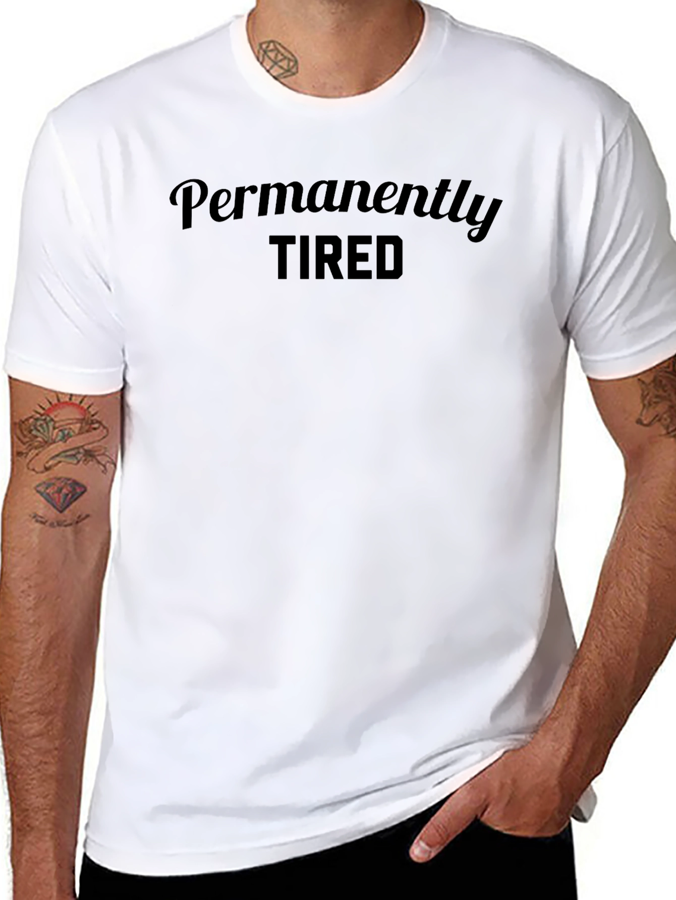 Permanently Tired Black Graphic Tee