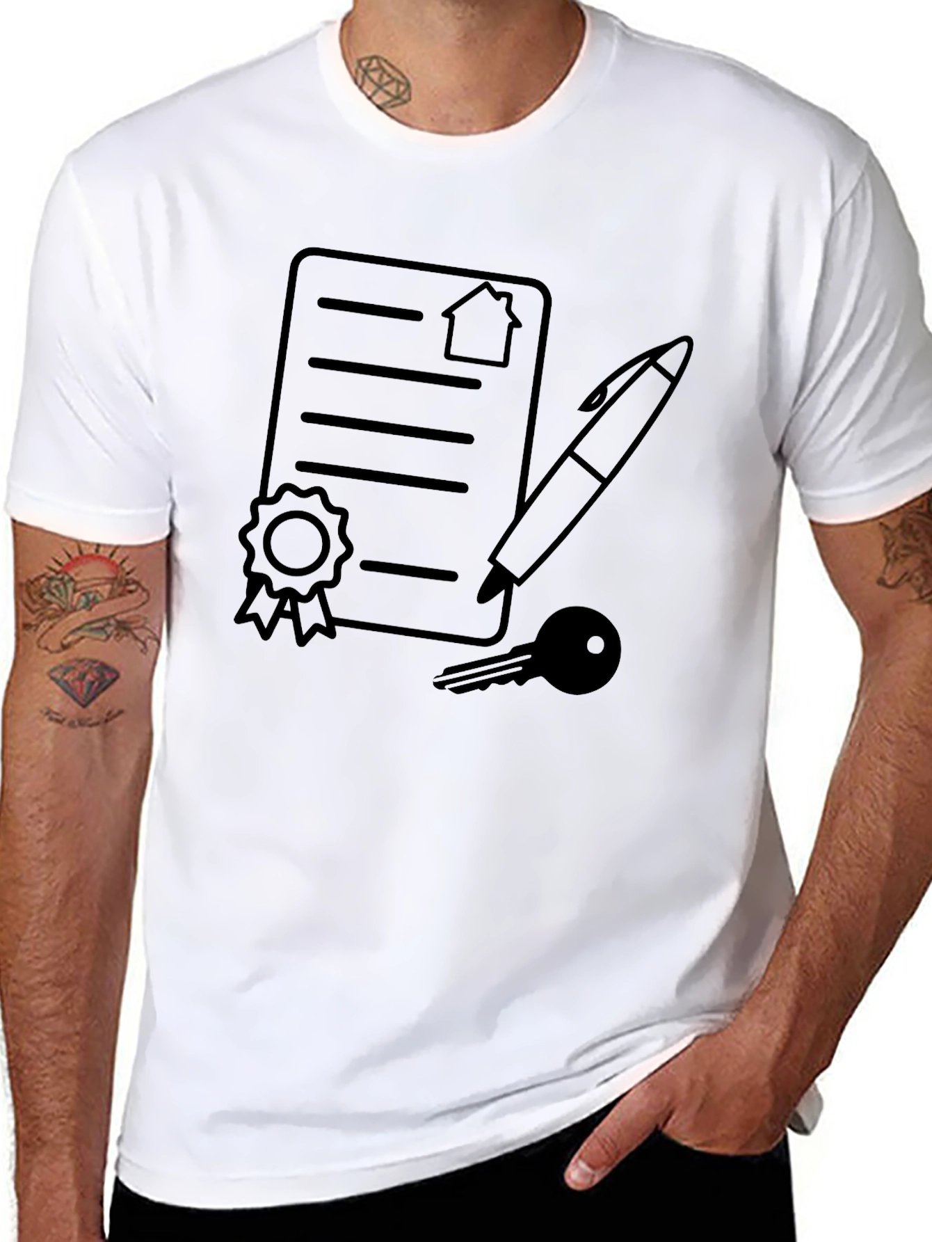 Real Estate Contract T-Shirt: Homeowner Signing Tee