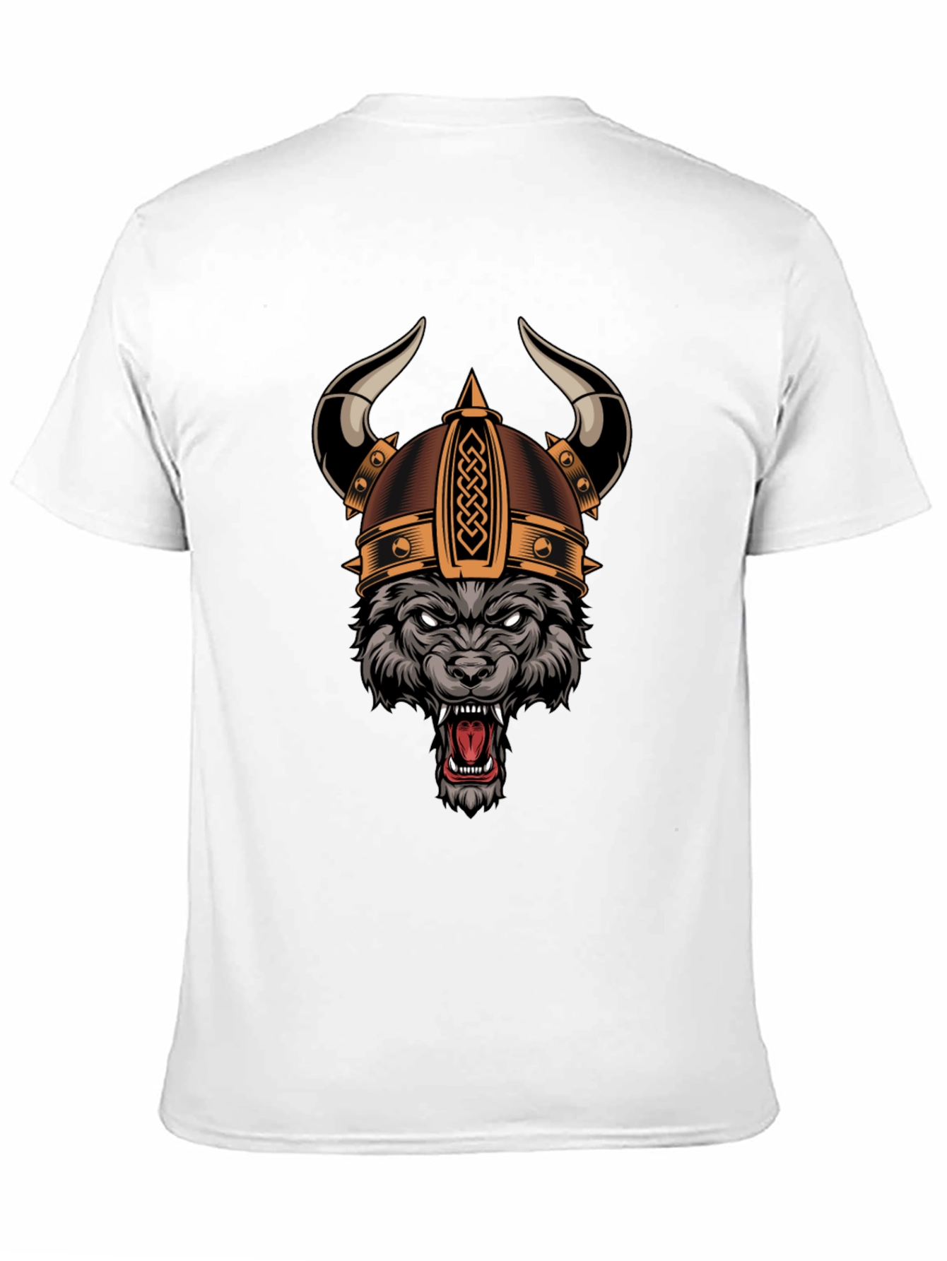 Wolf Viking Helmet Graphic T-Shirt