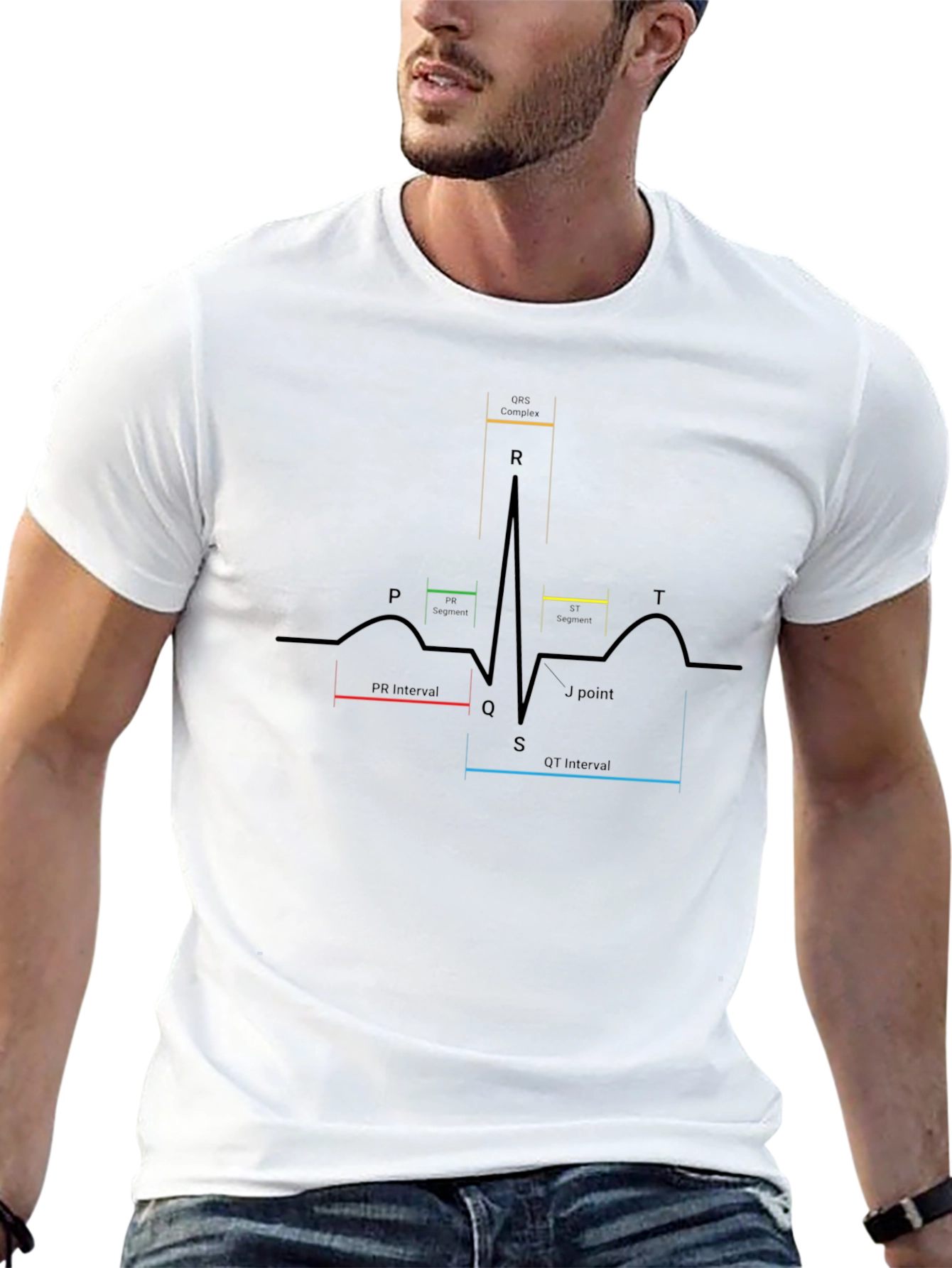 ECG Waveform T-Shirt - Medical Heartbeat Tee