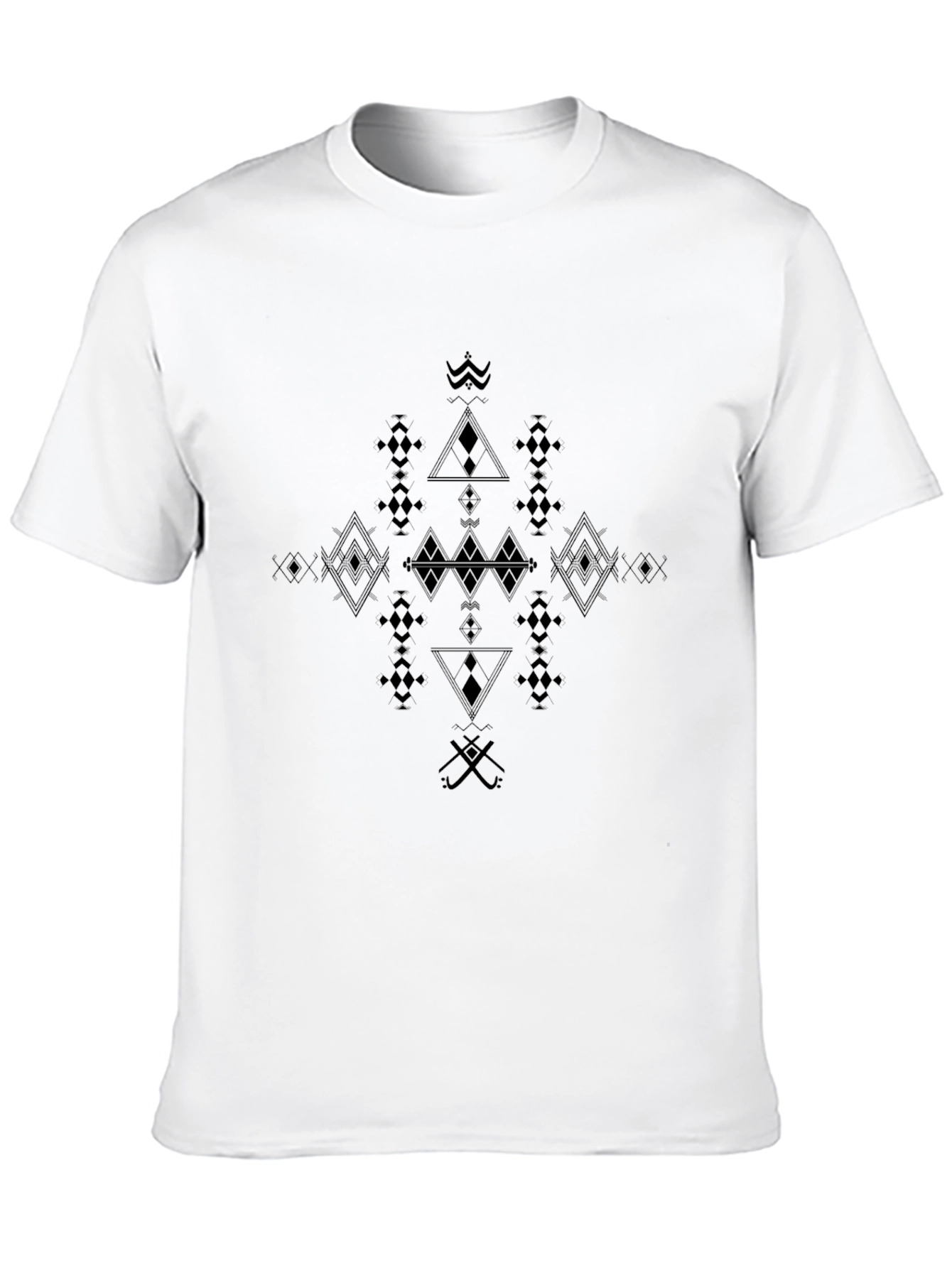 Geometric Print Black T-Shirt