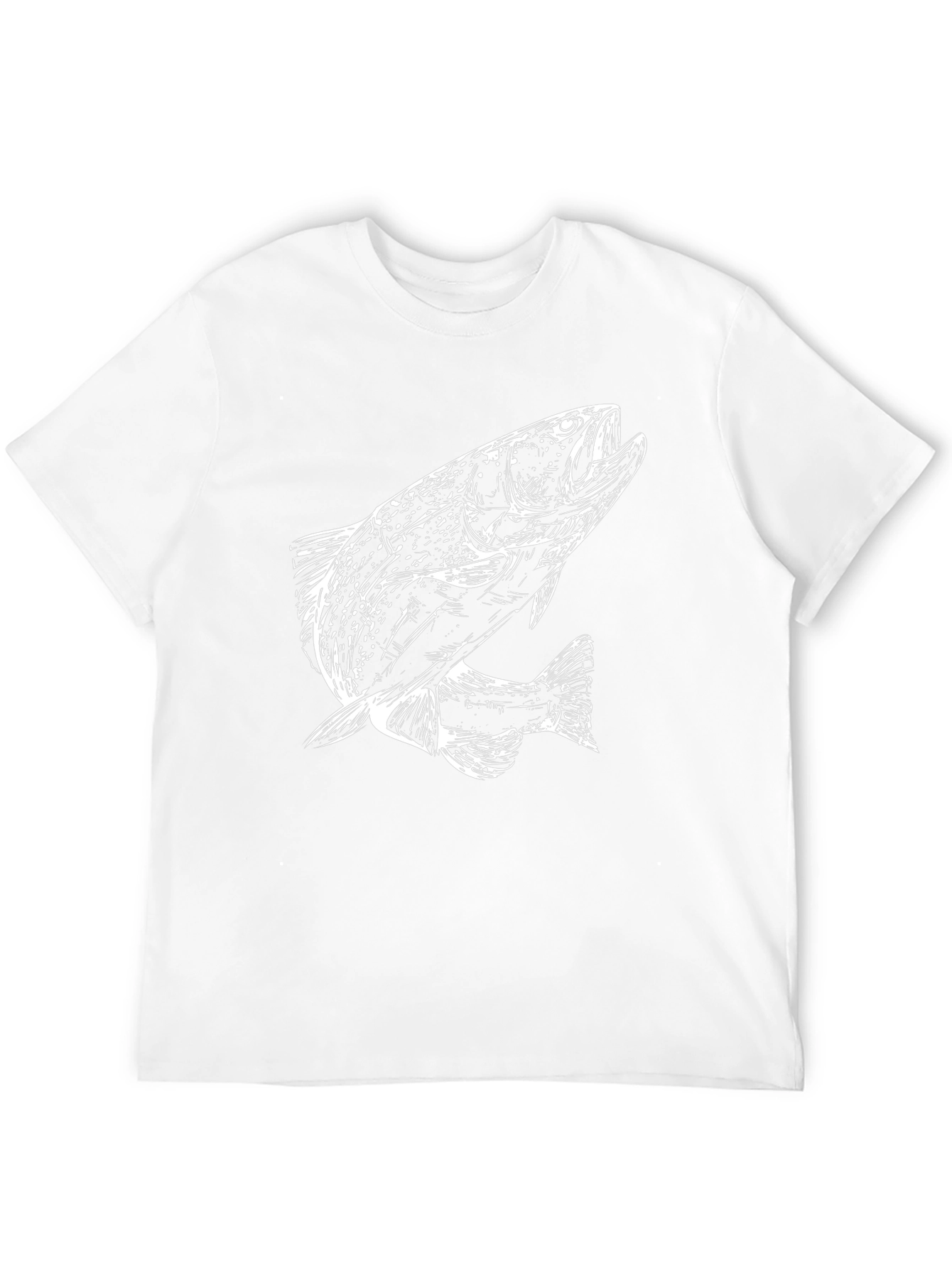 Fishing T-Shirt: White Fish Graphic Tee