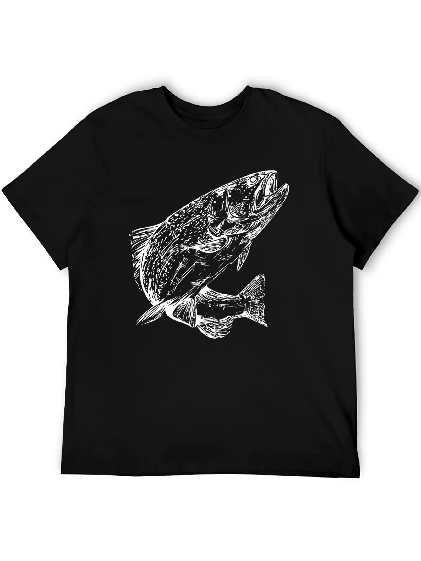 Fishing T-Shirt: White Fish Graphic Tee