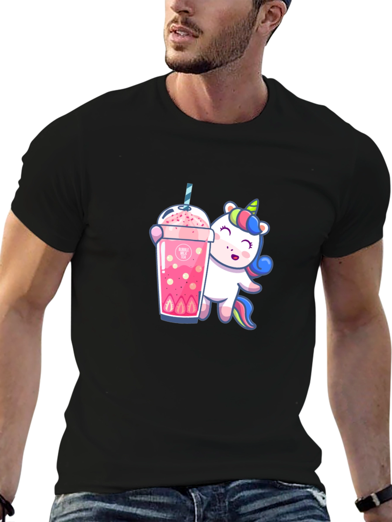 Unicorn Bubble Tea Graphic T-Shirt