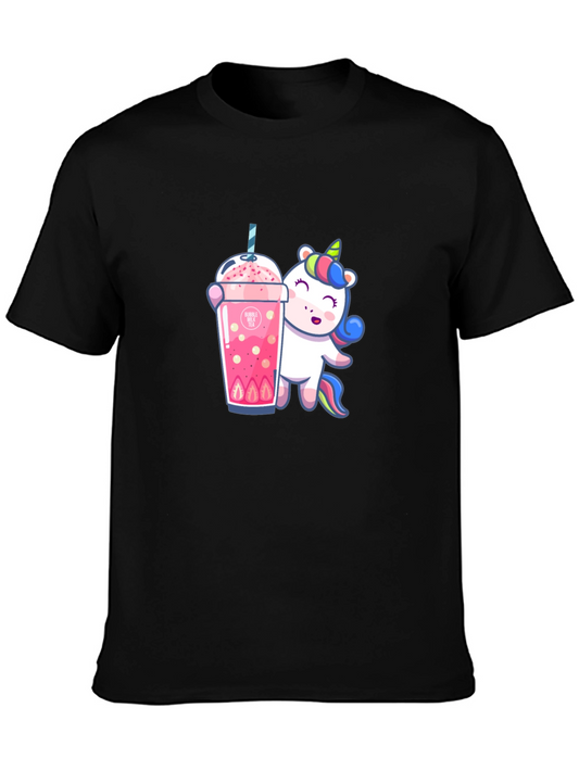 Unicorn Bubble Tea Graphic T-Shirt
