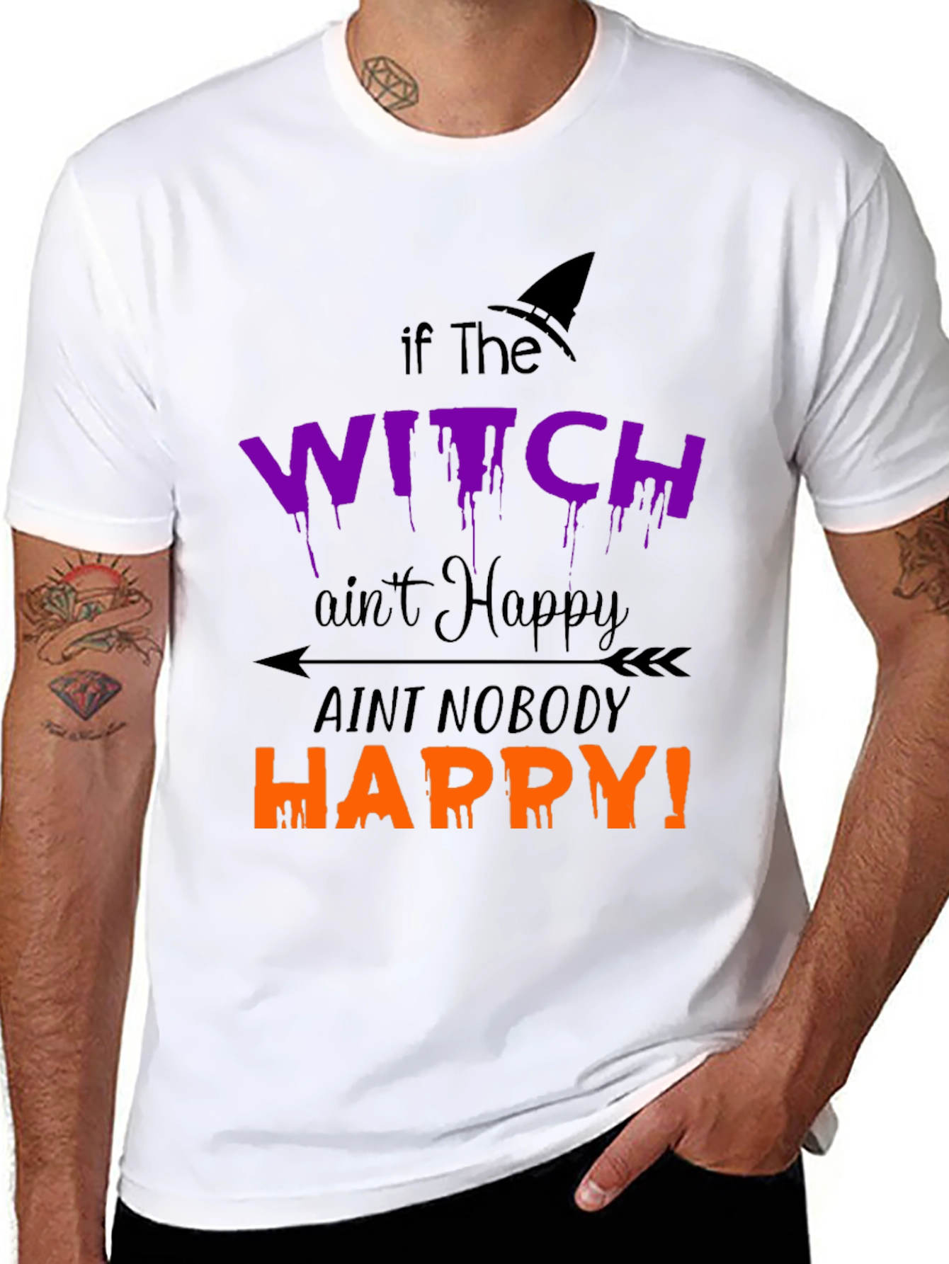 Halloween Witch T-Shirt - If the Witch Aint Happy!