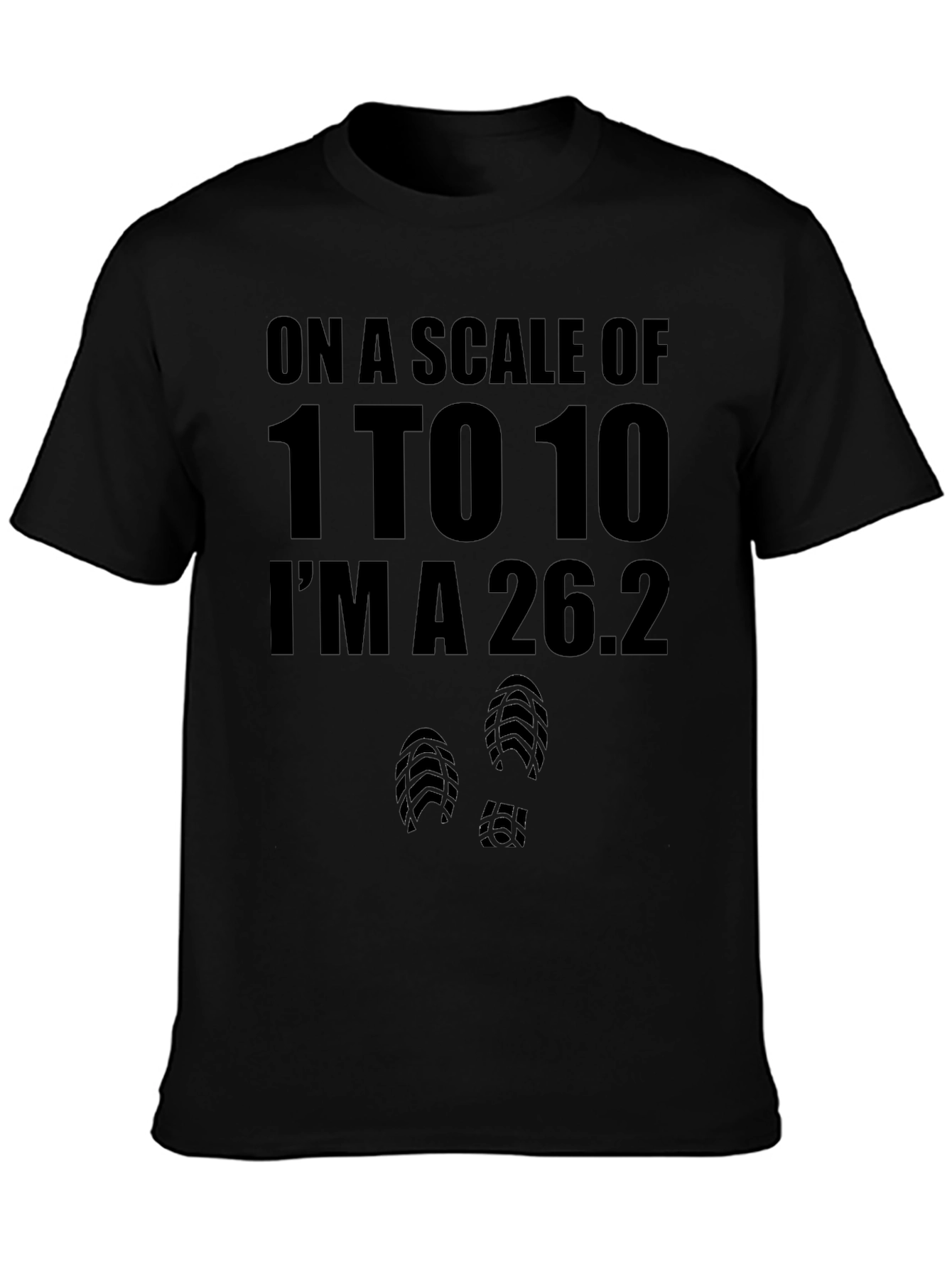 Marathon Runner 26.2 Black Graphic T-Shirt
