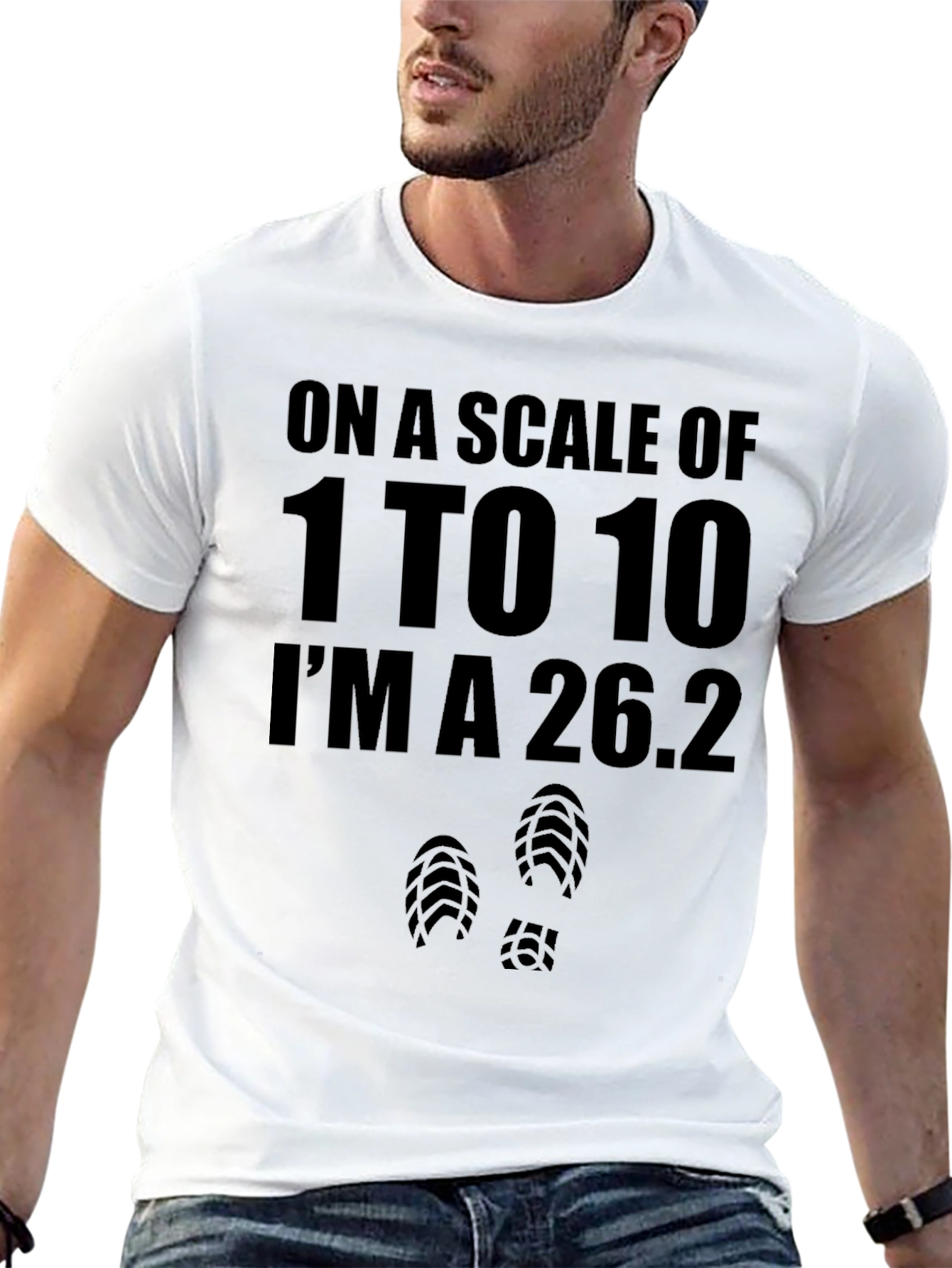 Marathon Runner 26.2 Black Graphic T-Shirt