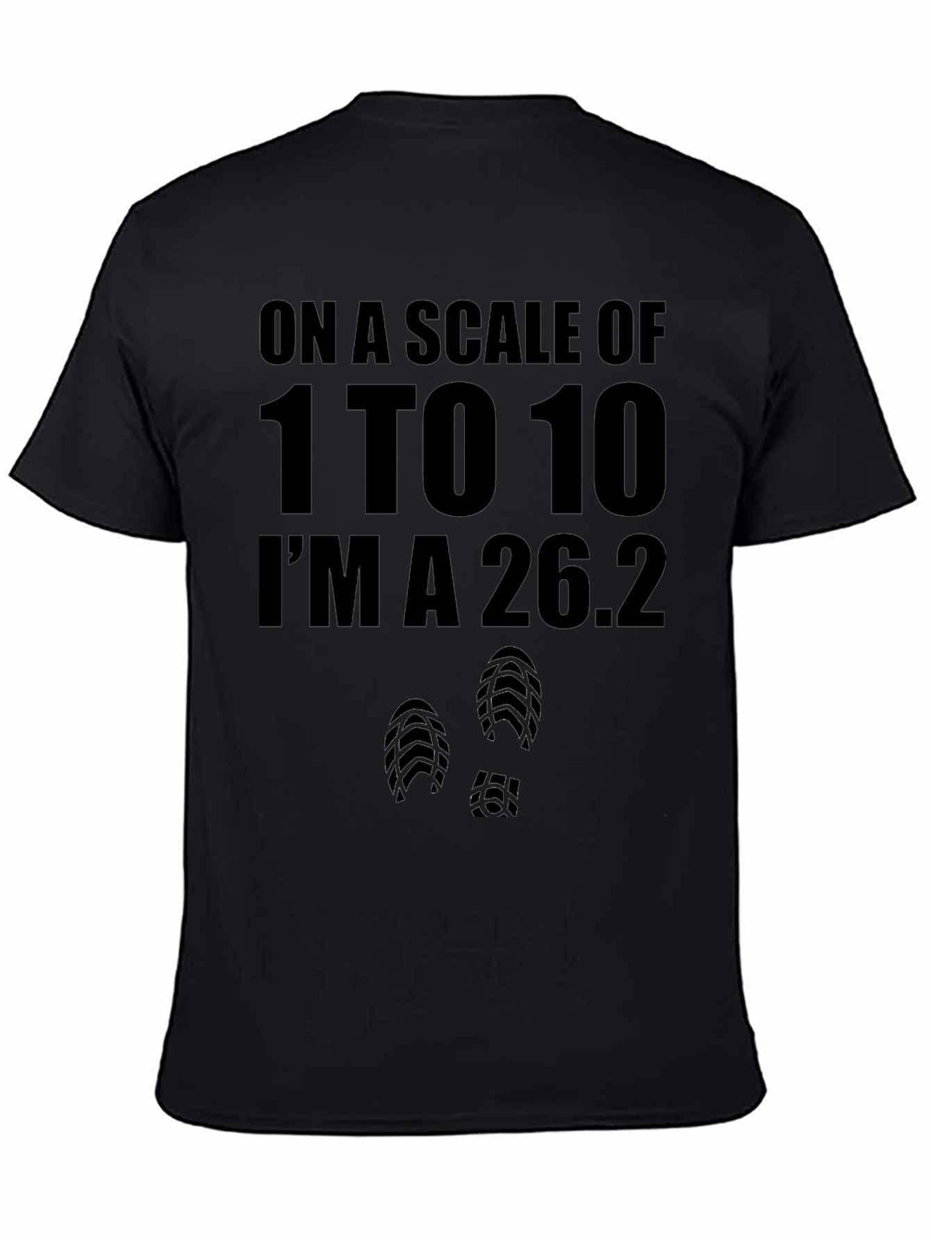 Marathon Runner 26.2 Black Graphic T-Shirt