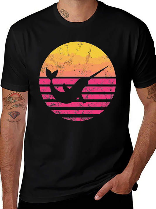 Retro Narwhal T-Shirt - Vintage Style Tee