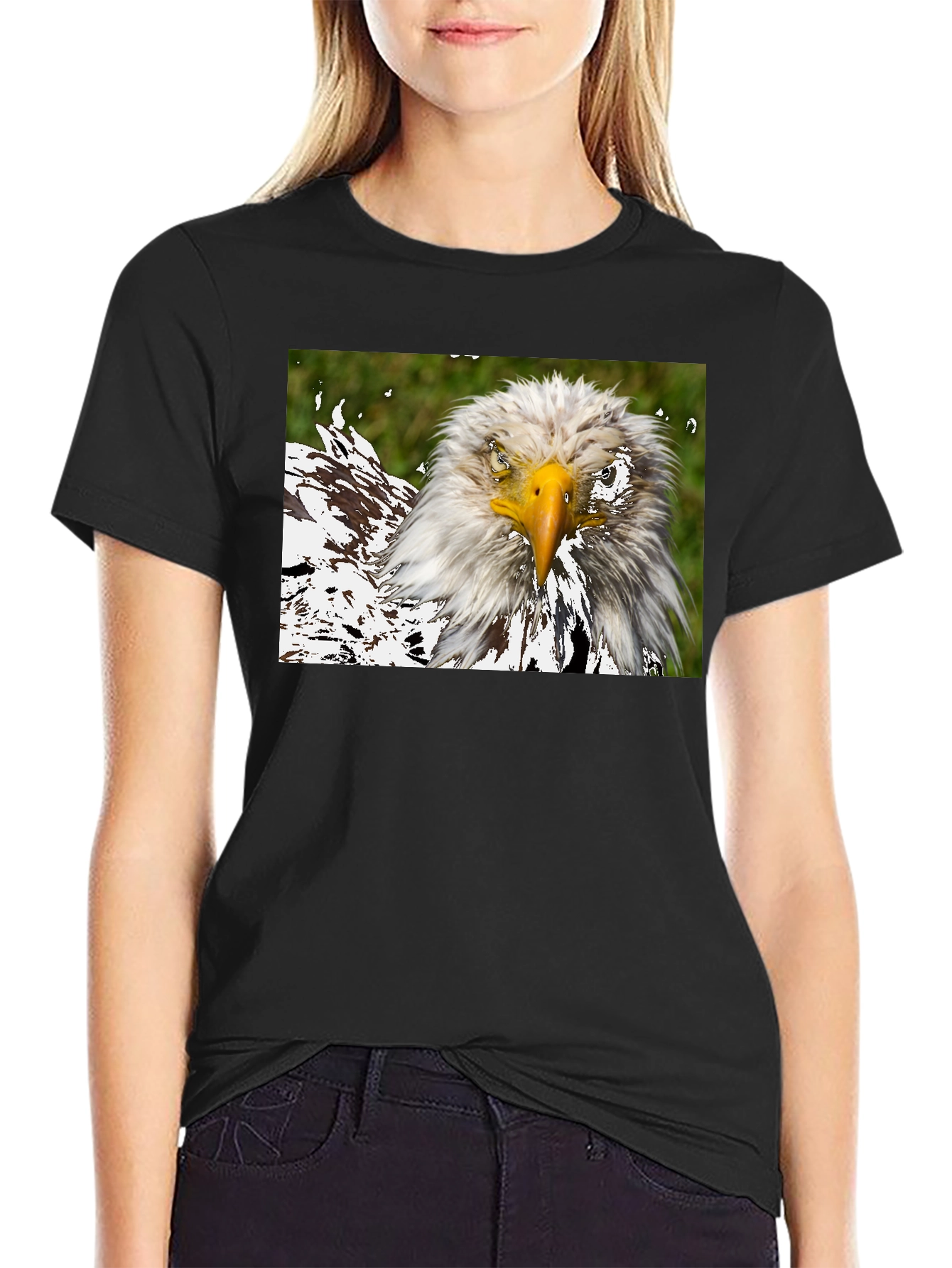 Bald Eagle Graphic Black T-Shirt