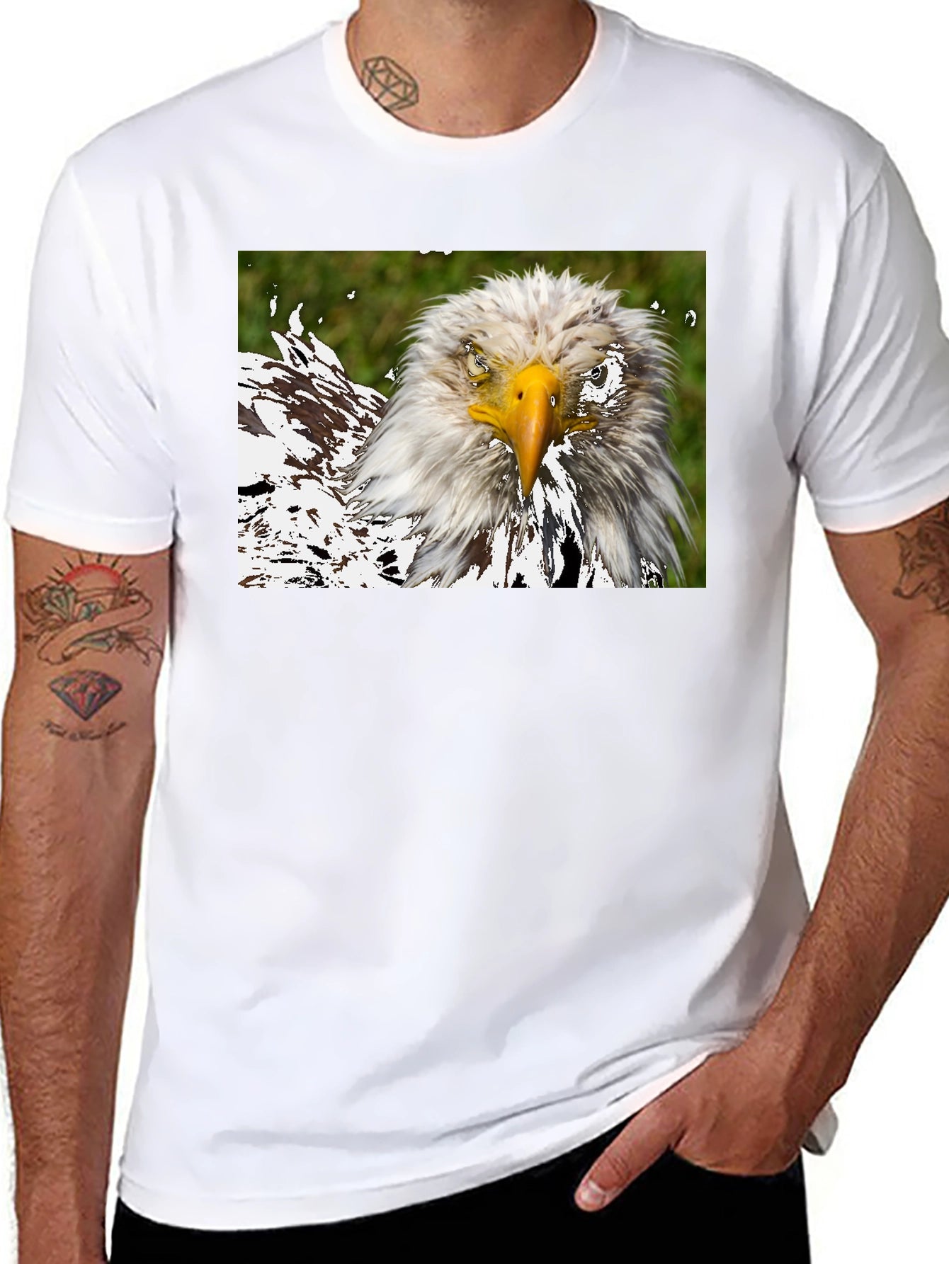 Bald Eagle Graphic Black T-Shirt