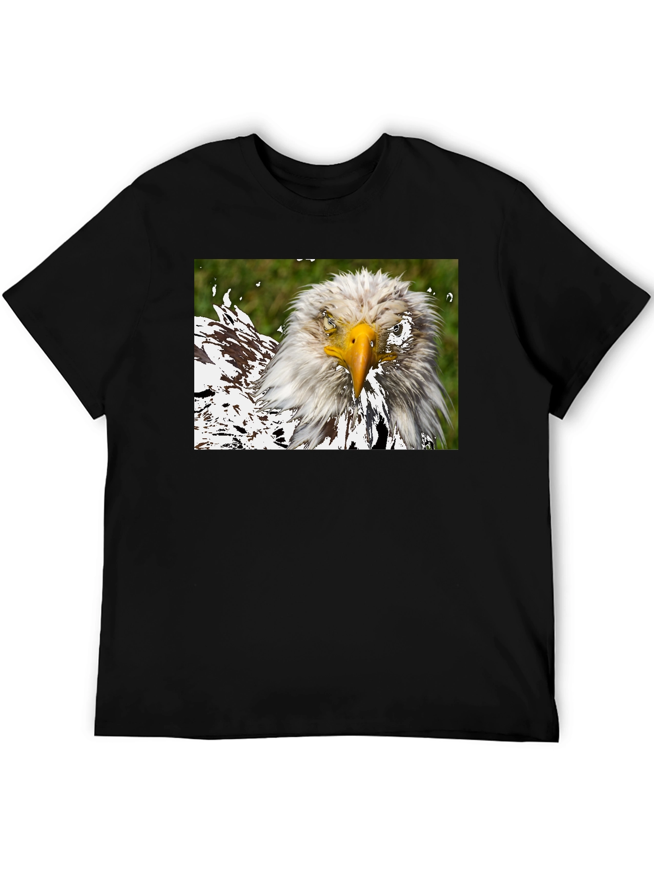 Bald Eagle Graphic Black T-Shirt