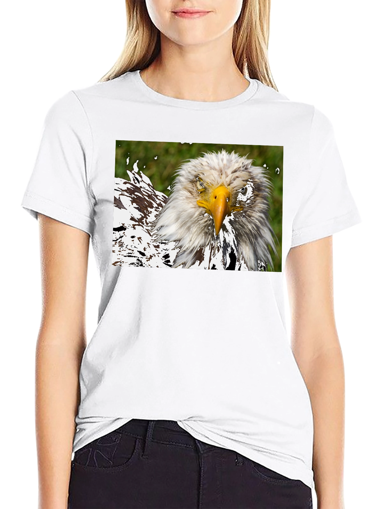 Bald Eagle Graphic Black T-Shirt