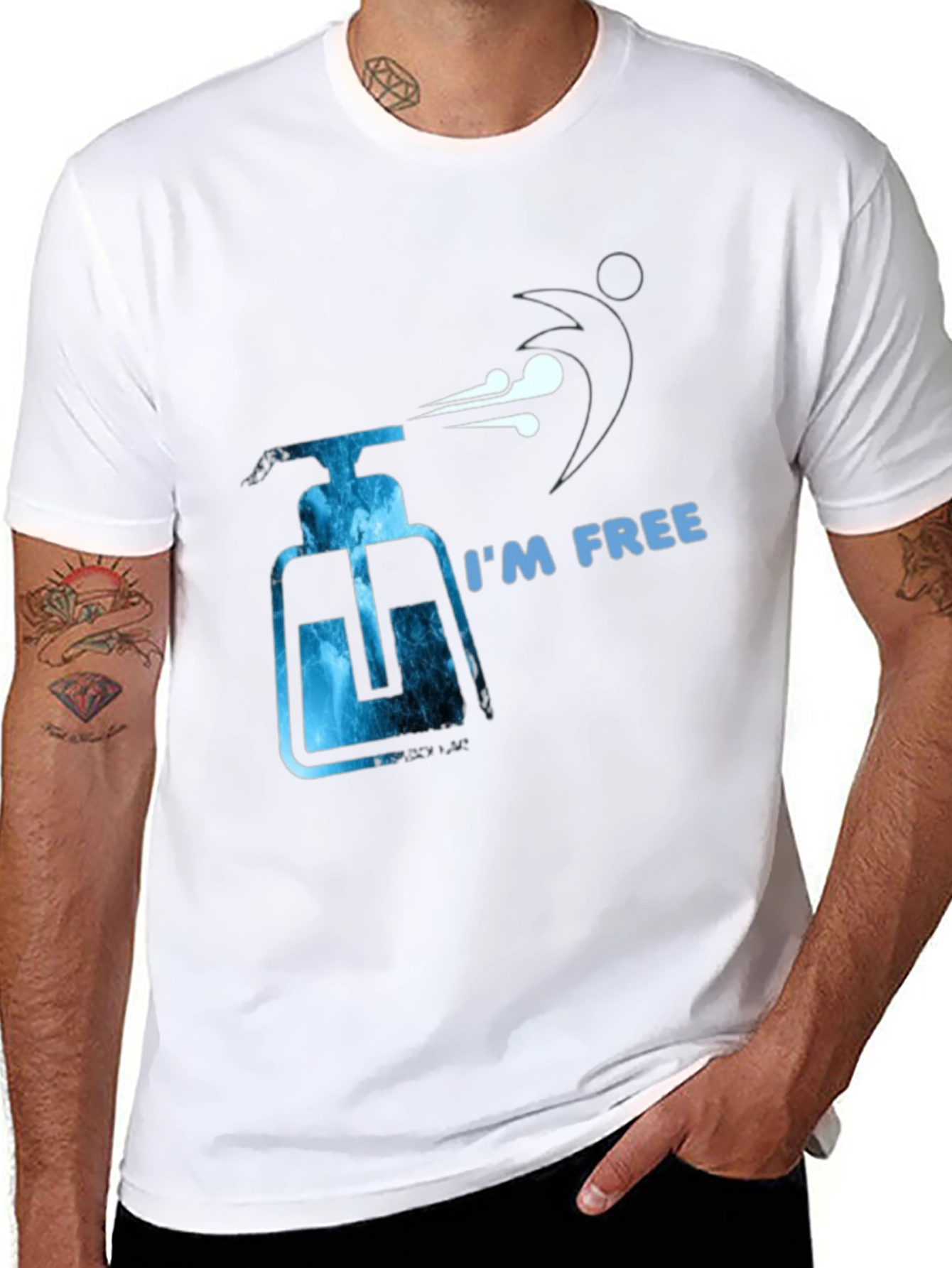Im Free T-Shirt - Novelty Hand Sanitizer Design