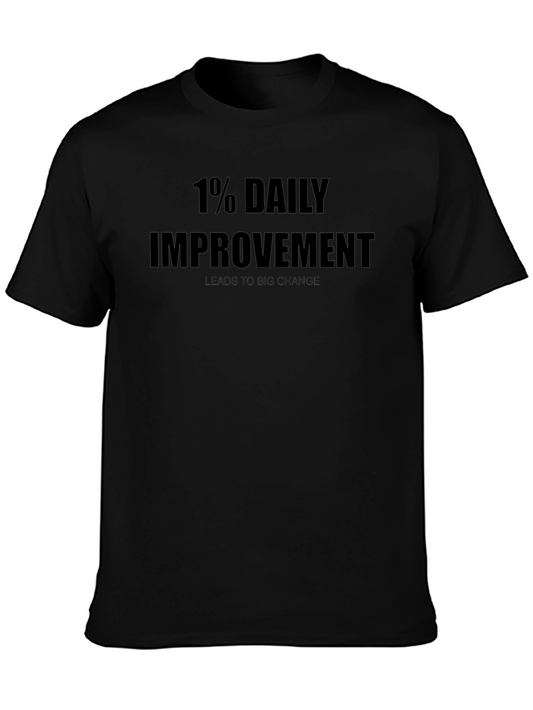 1% Daily Improvement T-Shirt - Motivational Graphic Tee