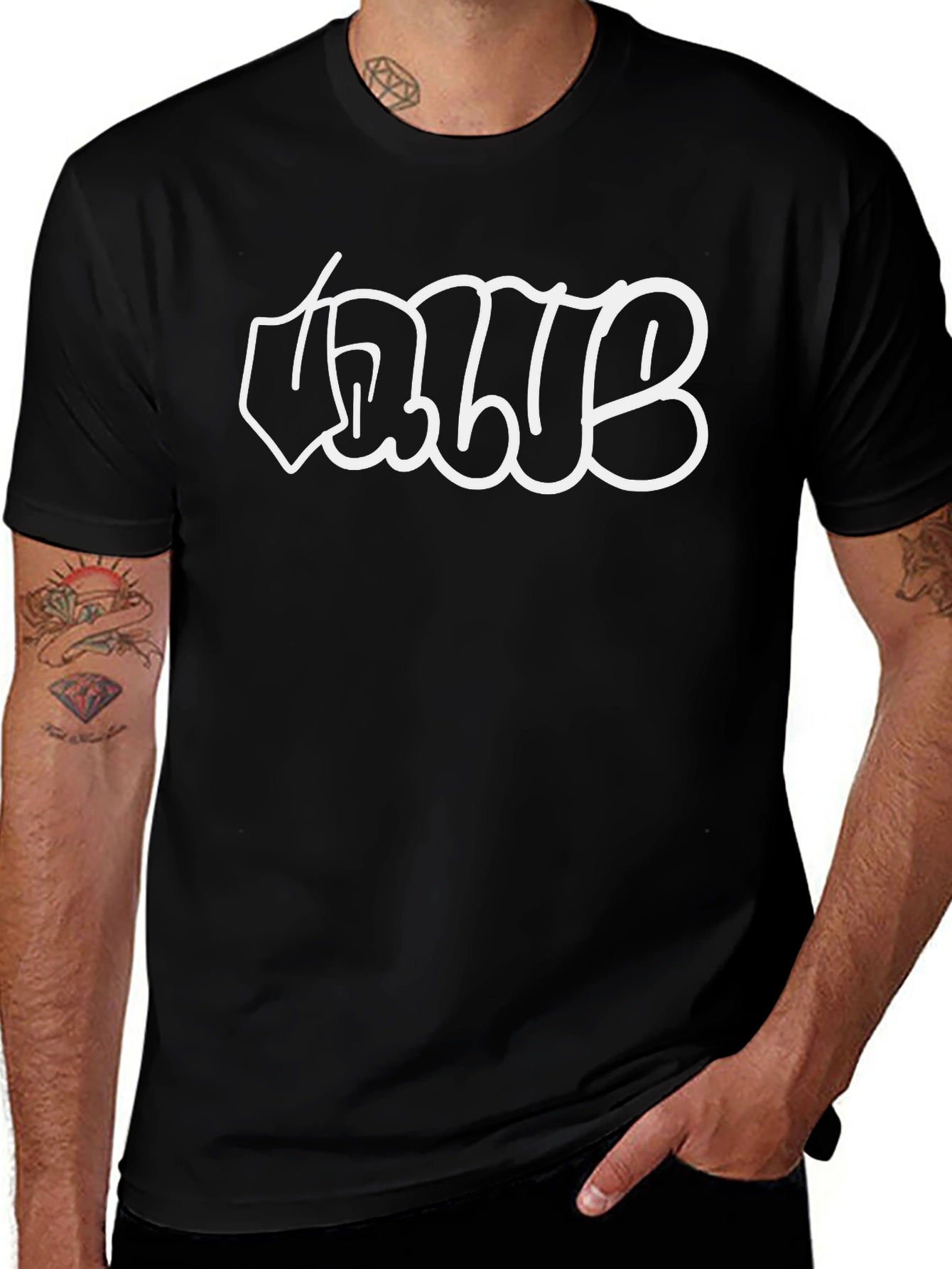 Graphic Print Tee - Urban Style Black T-Shirt