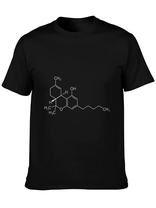 THC Molecule Graphic T-Shirt - Black