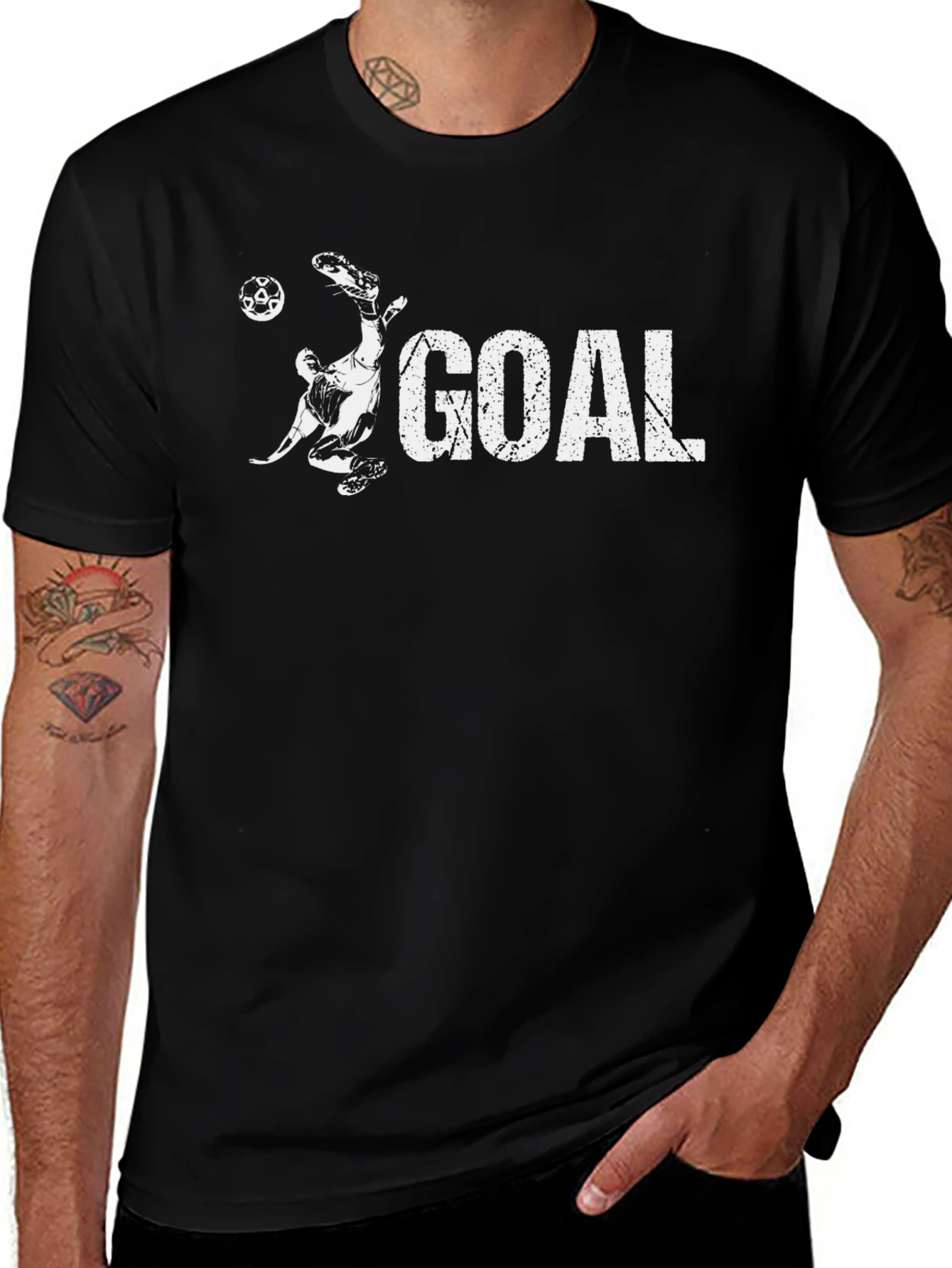 Goal! Soccer Graphic Tee - Black Cotton T-Shirt