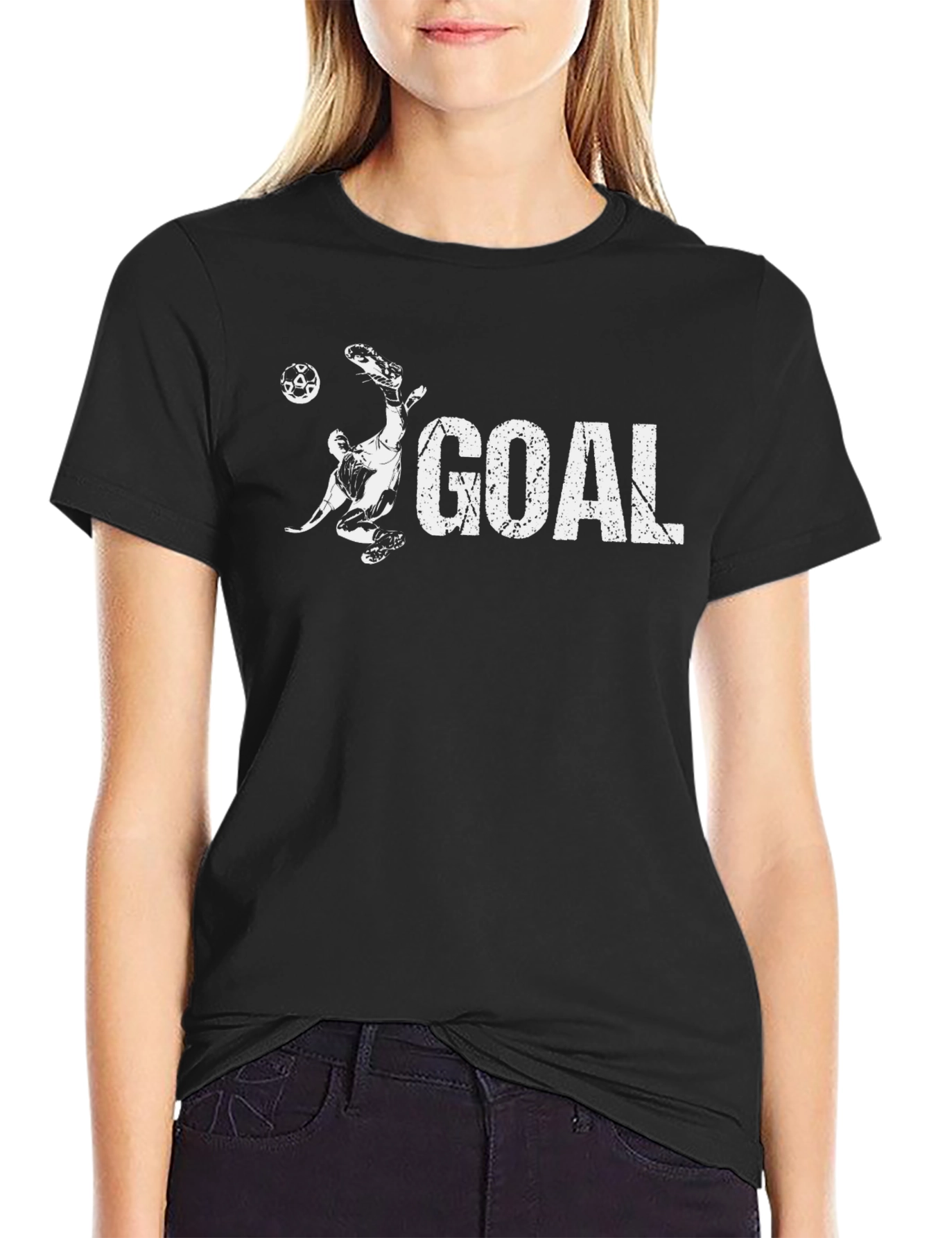 Goal! Soccer Graphic Tee - Black Cotton T-Shirt