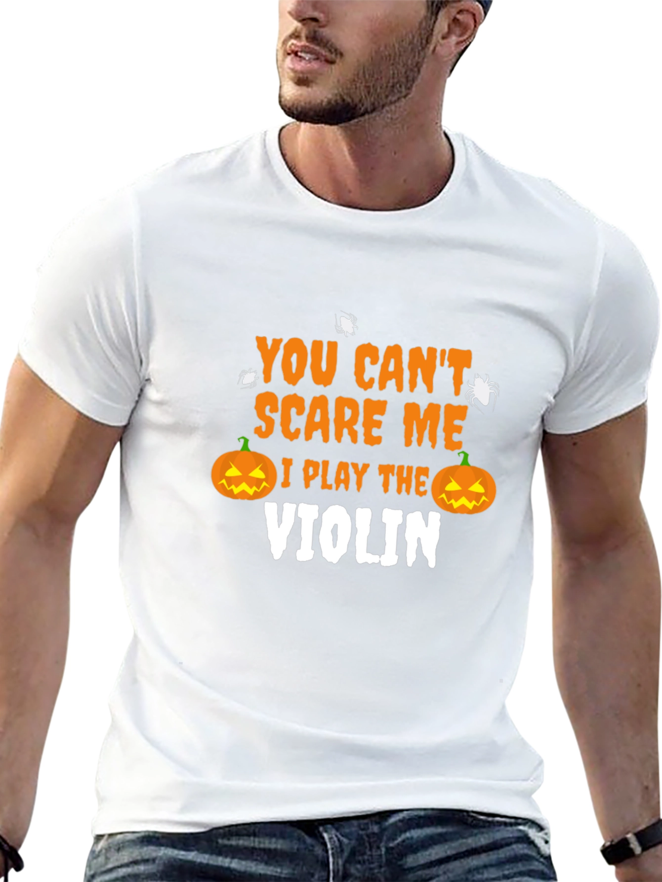 Halloween Violinist T-Shirt - You Cant Scare Me!