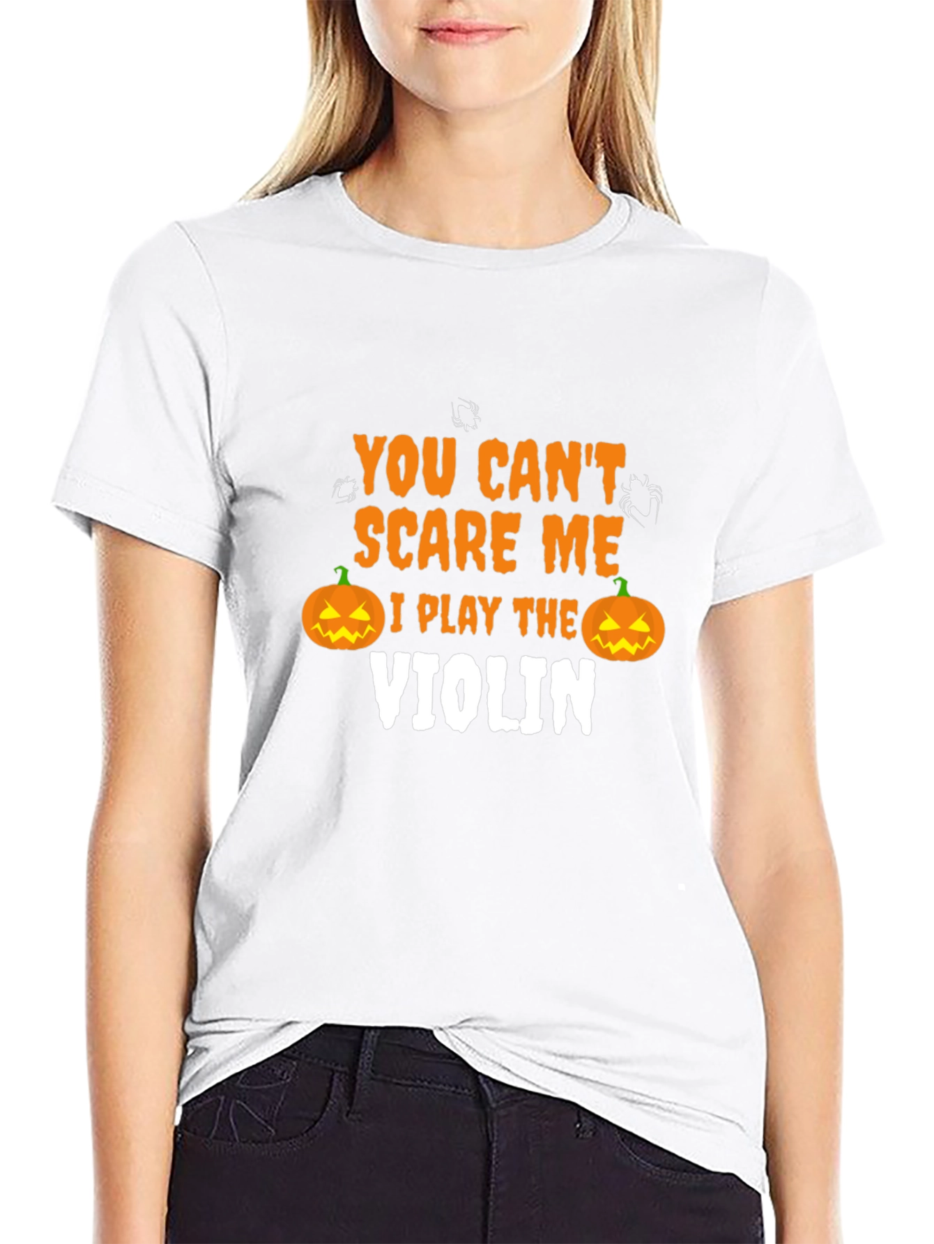 Halloween Violinist T-Shirt - You Cant Scare Me!